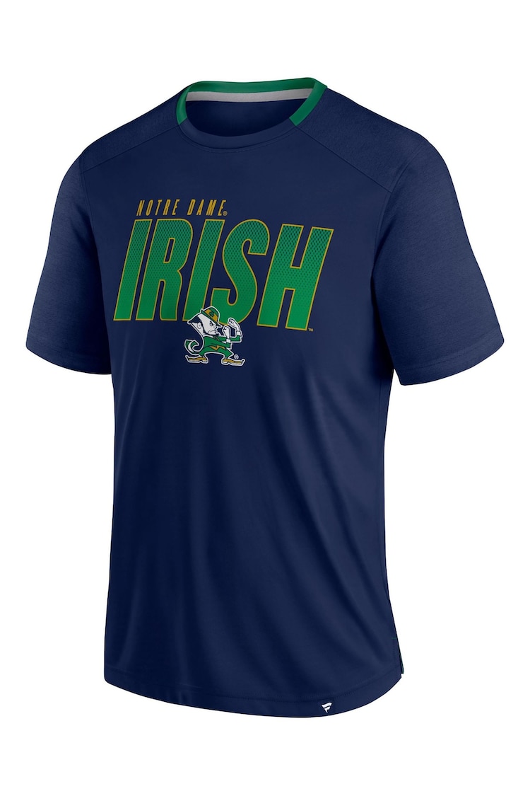 Fanatics Blue College Notre Dame Fighting Irish Defender T-Shirt - Image 2 of 3