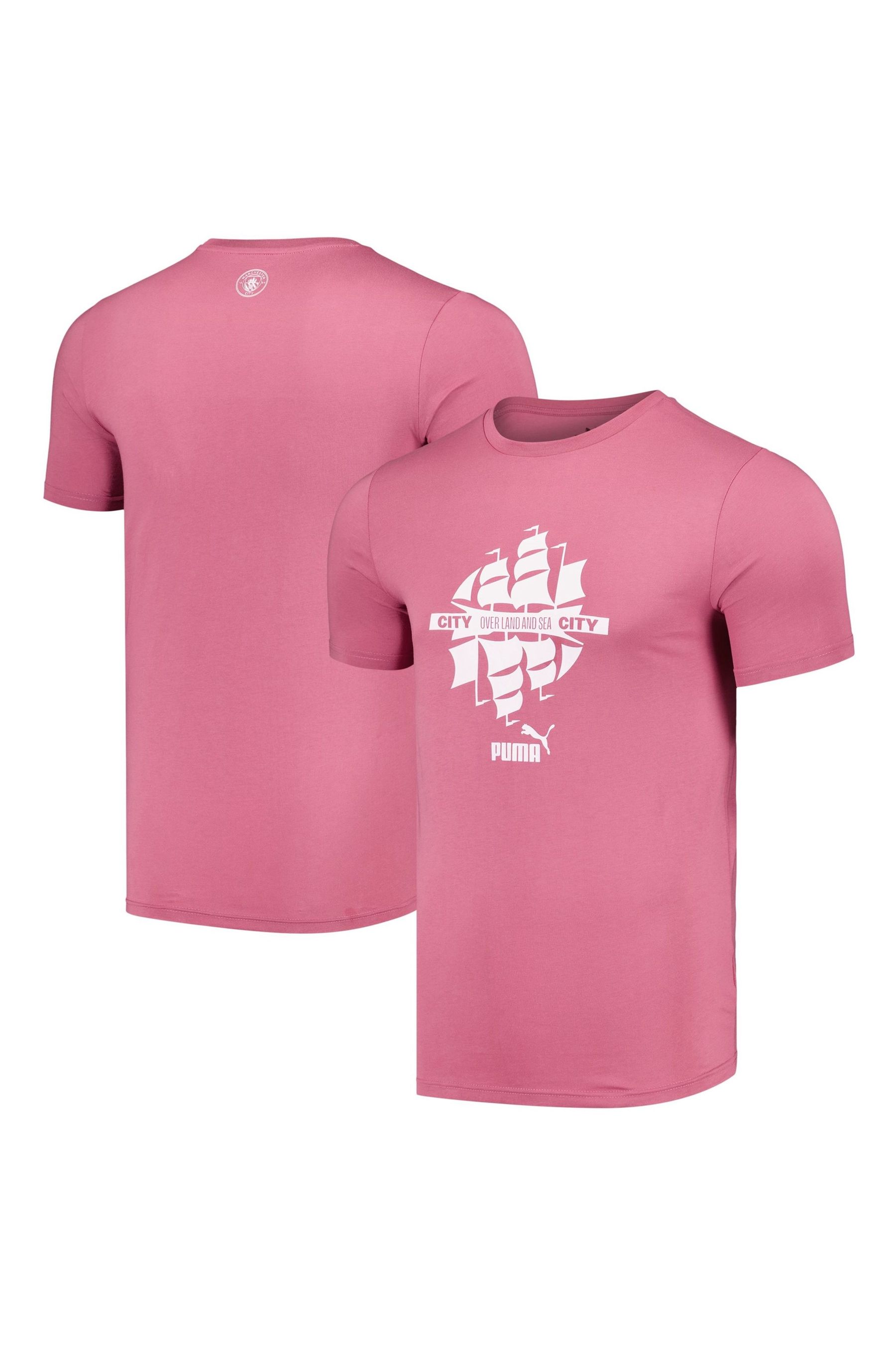 Buy Puma Pink Manchester City Ftbl Culture T Shirt from the Next UK online shop