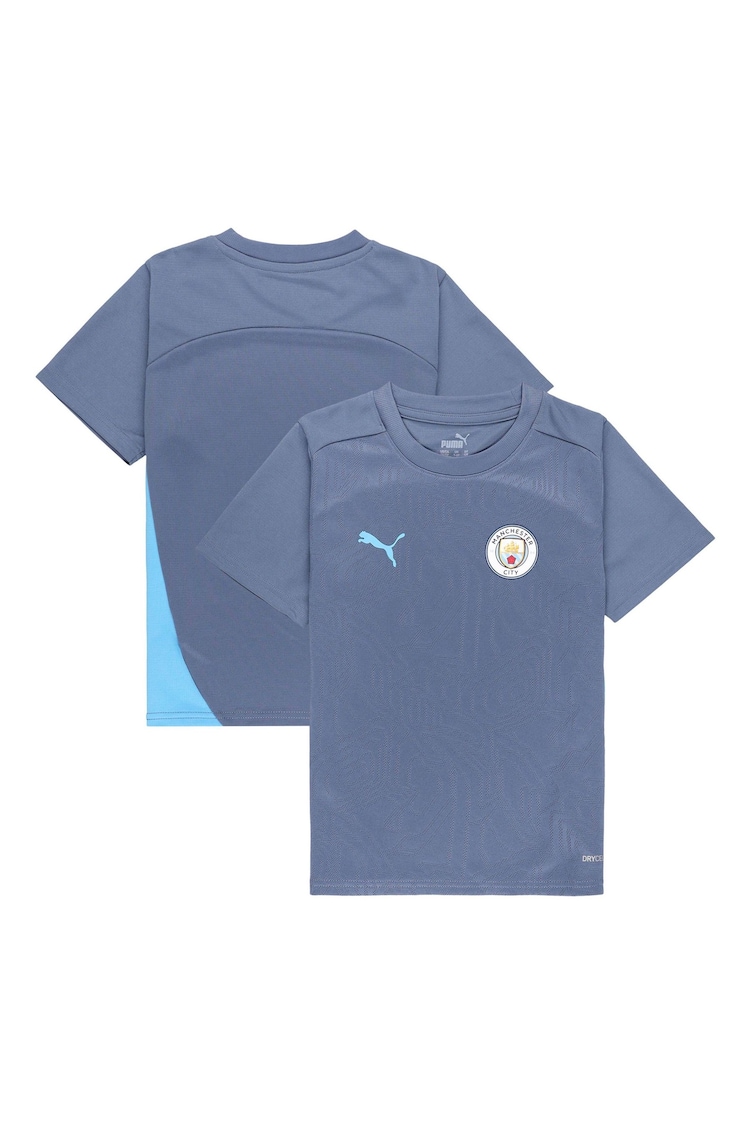 Puma Blue Kids Manchester City Training T-Shirt - Image 1 of 3