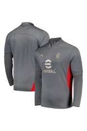 Puma Grey AC Milan Training 1/4 Zip Top - Image 1 of 3