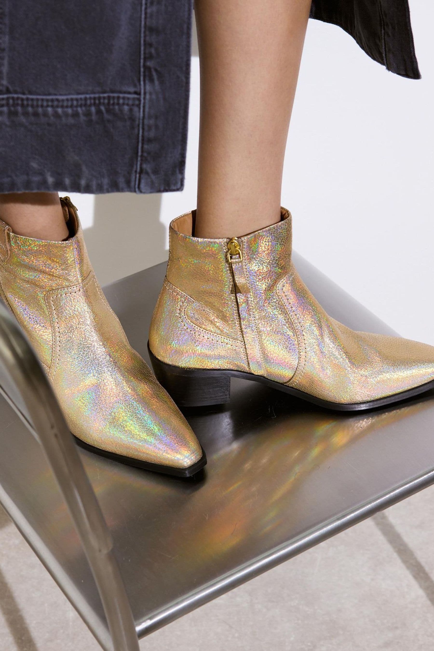 Iridescent cowboy boots deals