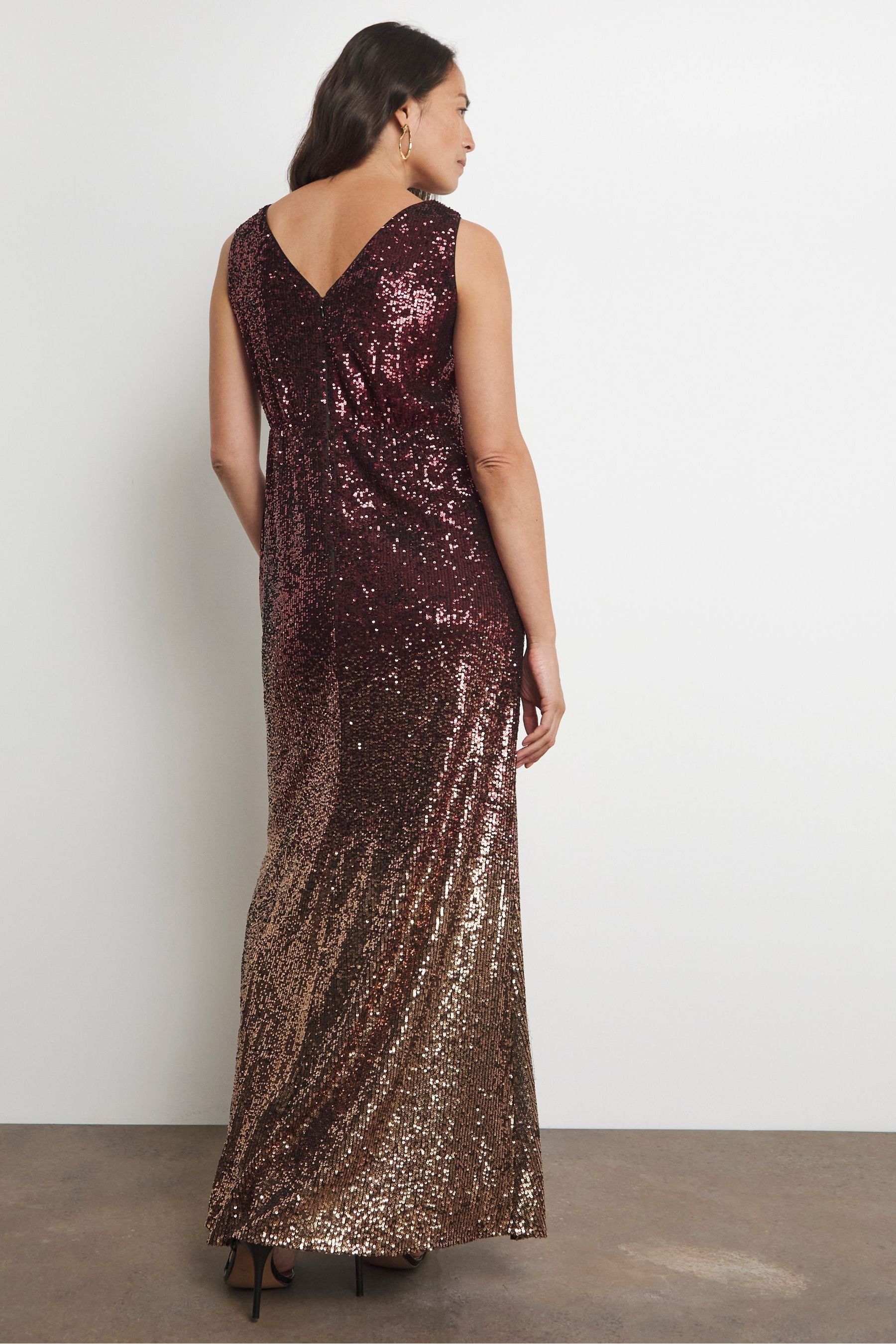 Buy Ombre Sequin Dress from Next Luxembourg