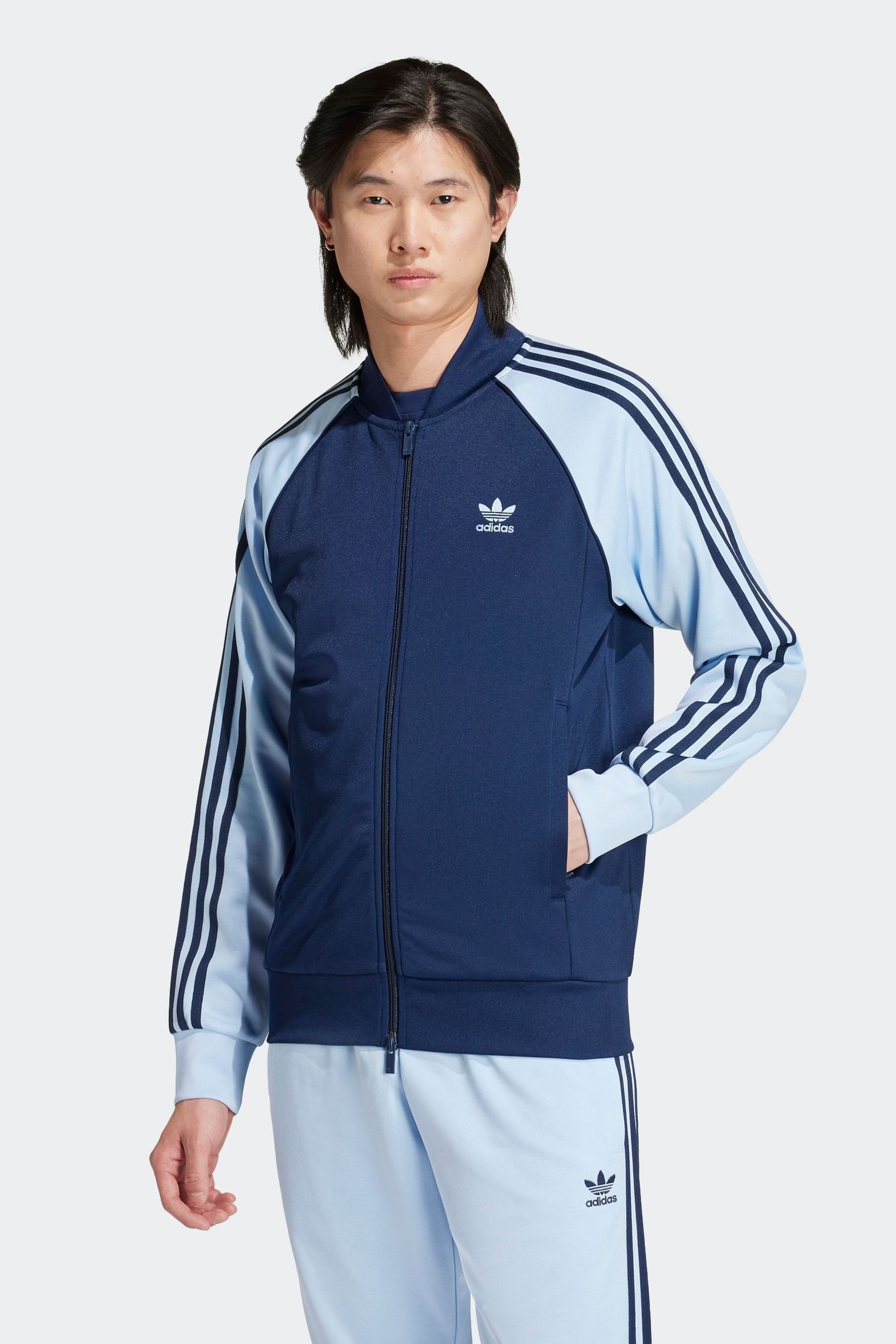 Adidas ash blue track jacket outlet