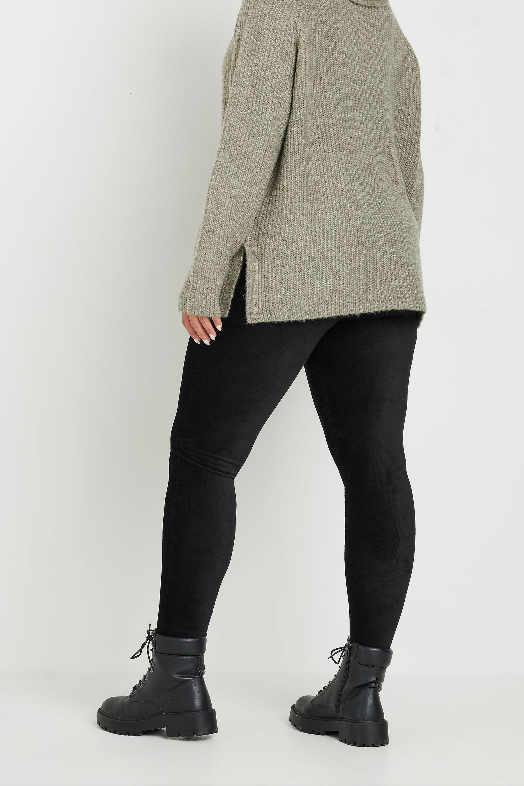 Buy Yours Curve Black Cord Leggings from Next Netherlands