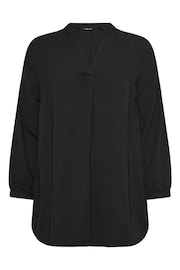 Yours Curve Black Textured Tunic - Image 1 of 1