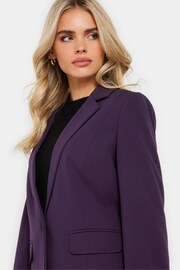 M&Co Purple Petite Button Cuff Blazer - Image 4 of 5