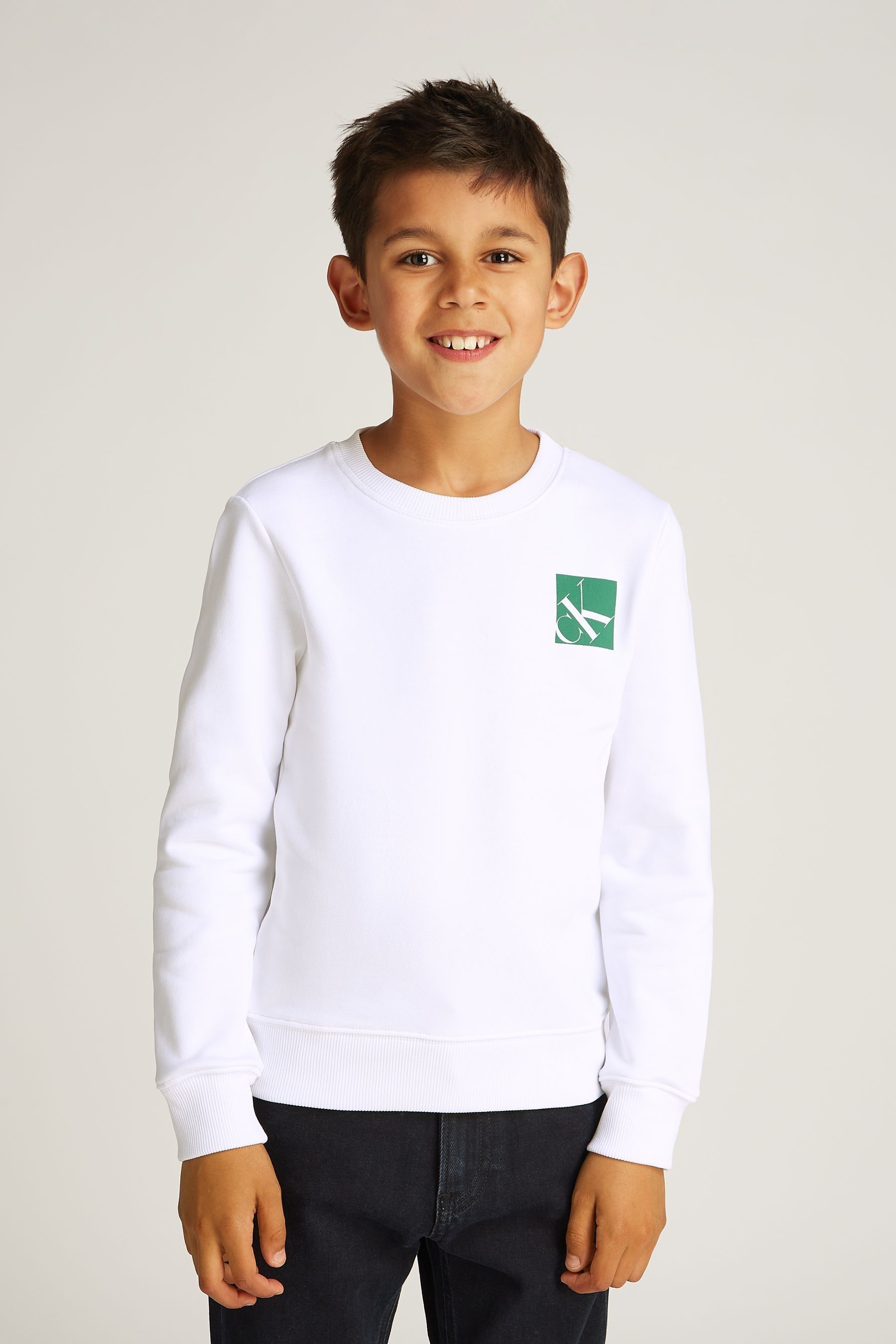 Buy Calvin Klein White Relaxed Crew Neck 100 Cotton Sweatshirt from Next Malta
