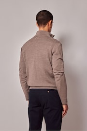 Hawes & Curtis Natural Merino 1/2 Zip Jumper - Image 2 of 3