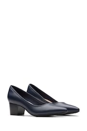 Clarks Blue Leather Ellanie Hope Shoes - Image 4 of 7