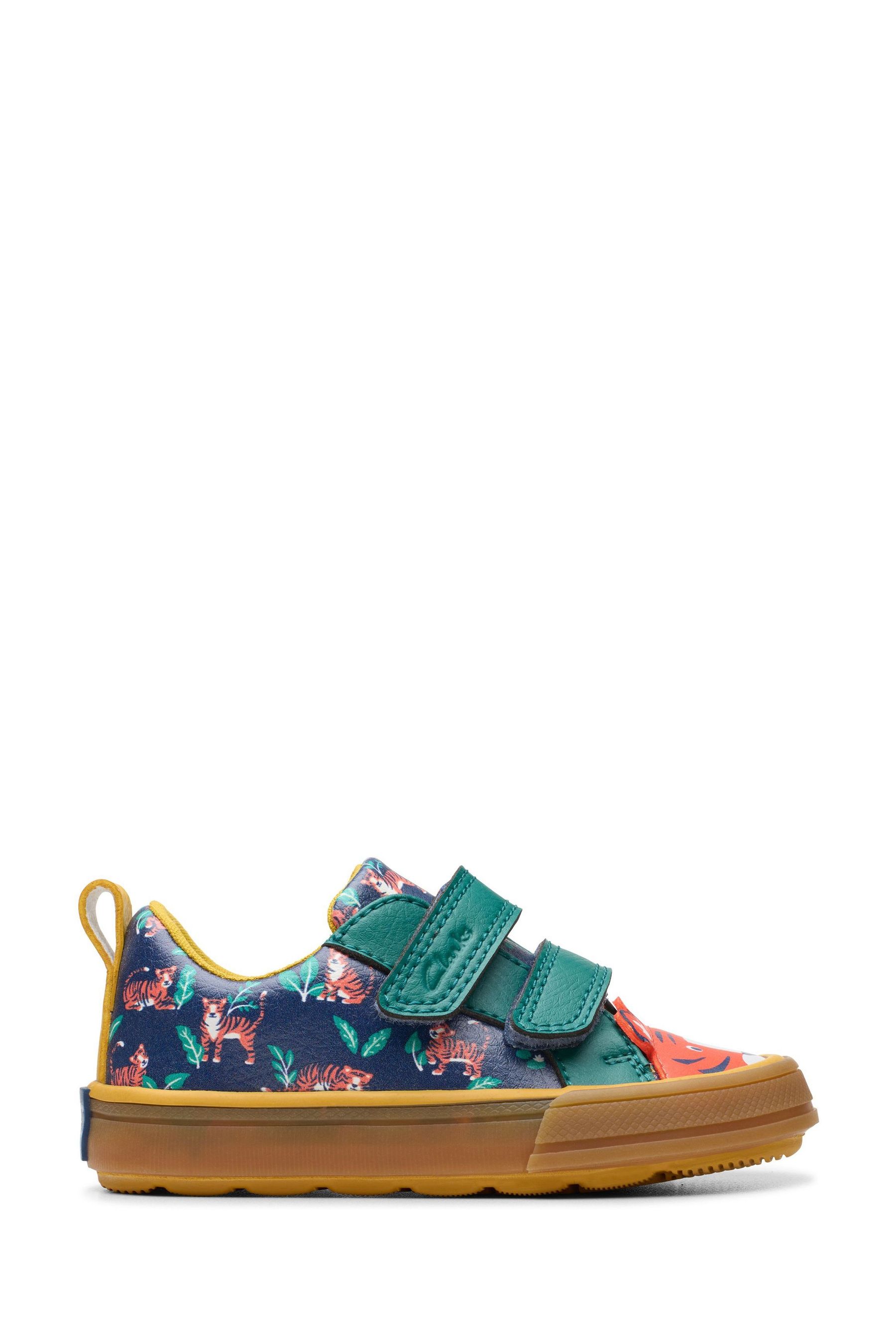Buy Clarks Blue Wide Fit G Toddler Printed Foxing Safari Shoes from the Next UK online shop