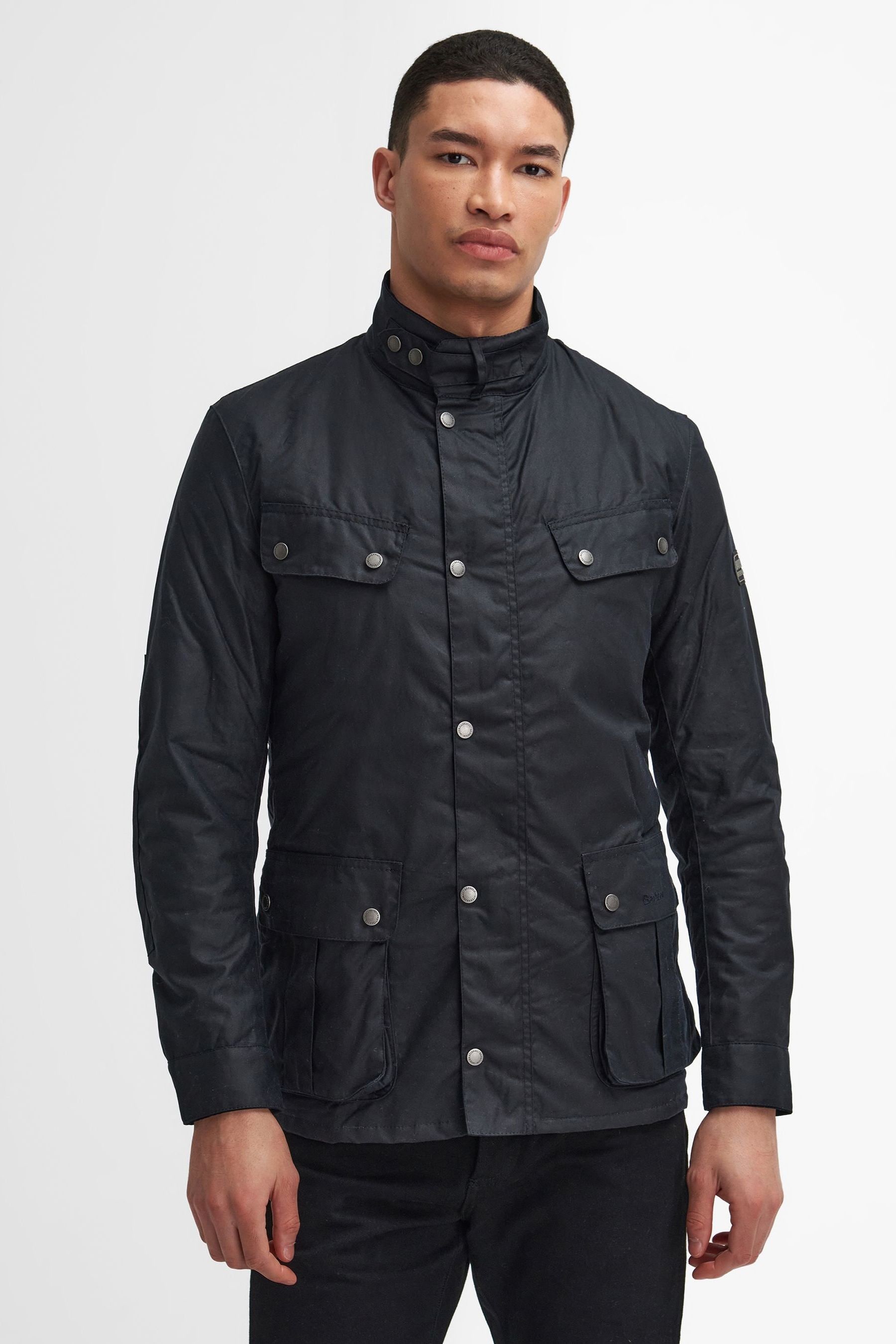 Buy Barbour International Blue Tourer Duke Wax Jacket from the Next UK online shop