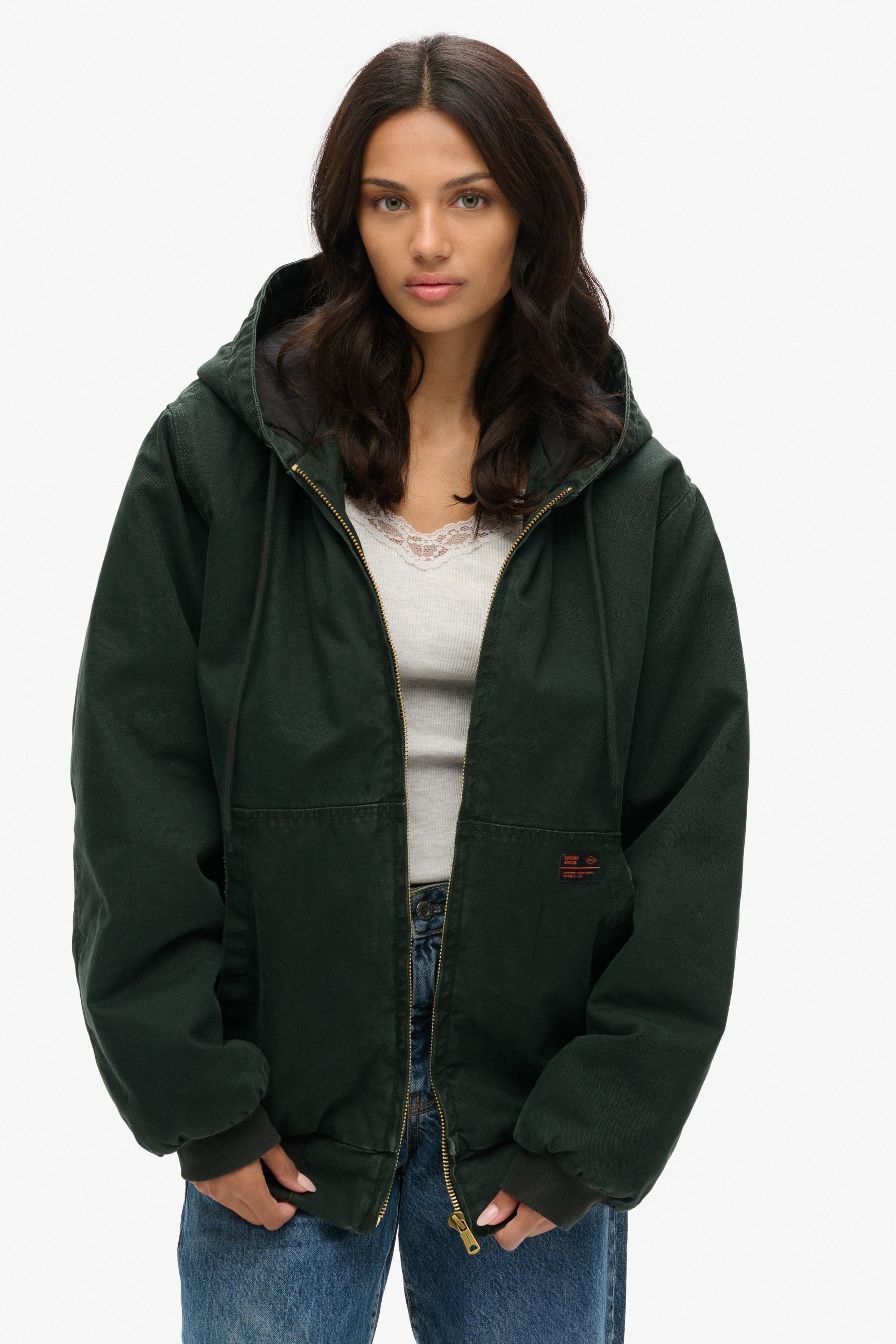 Superdry bomber jacket green top