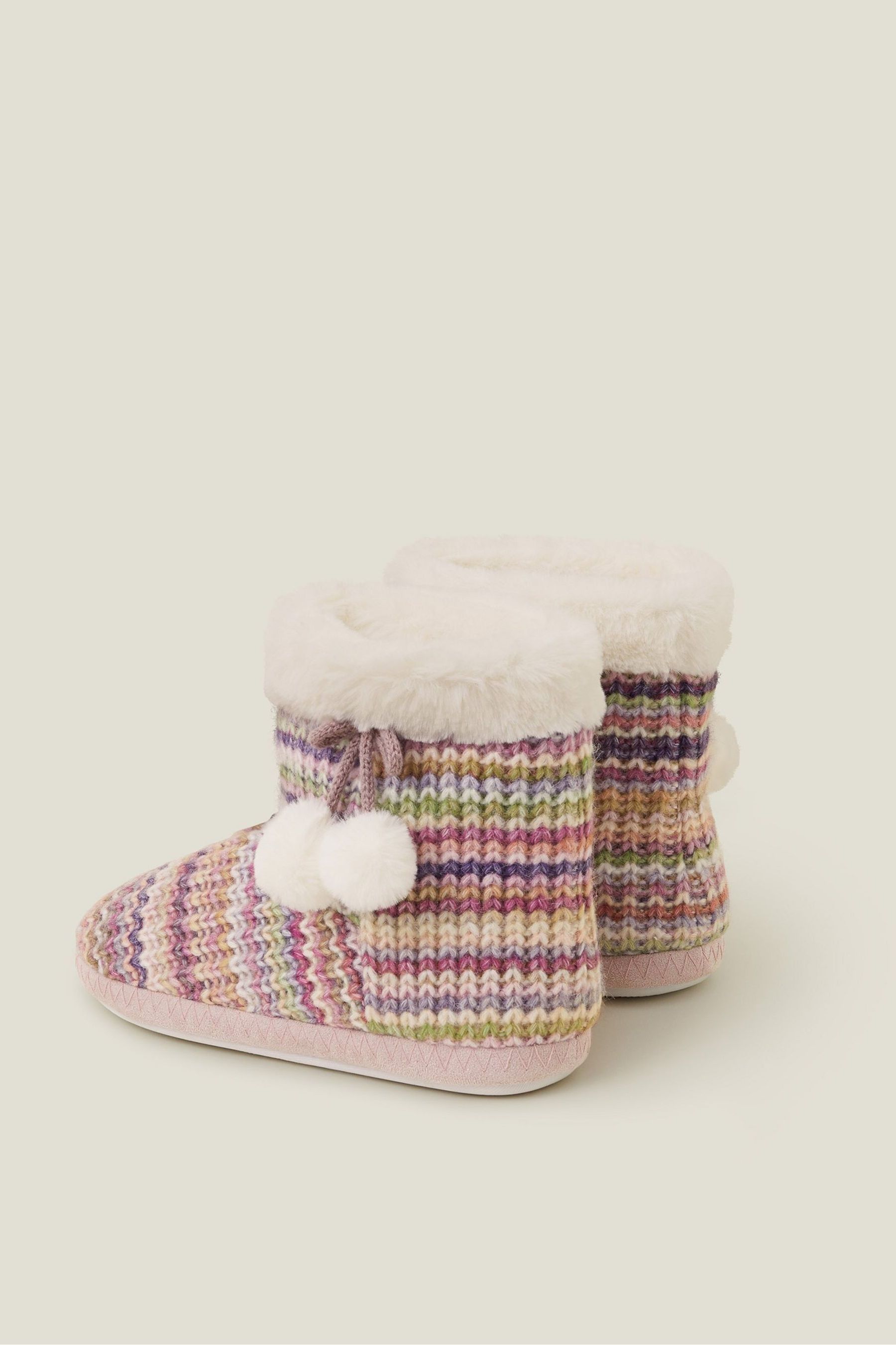Buy Accessorize Stripe Knit Slipper Boots from Next Austria