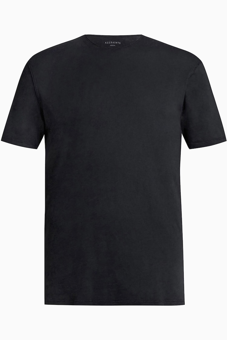 AllSaints Black 100% Cotton Figure Shortsleeve Crew T-Shirt - Image 8 of 8