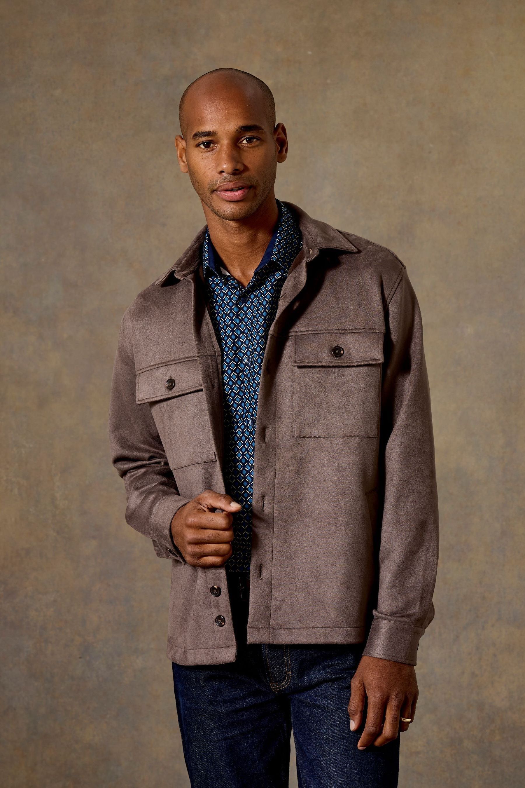 Buy Skopes Mocha Brown Regular Fit Casual Shacket from Next Luxembourg