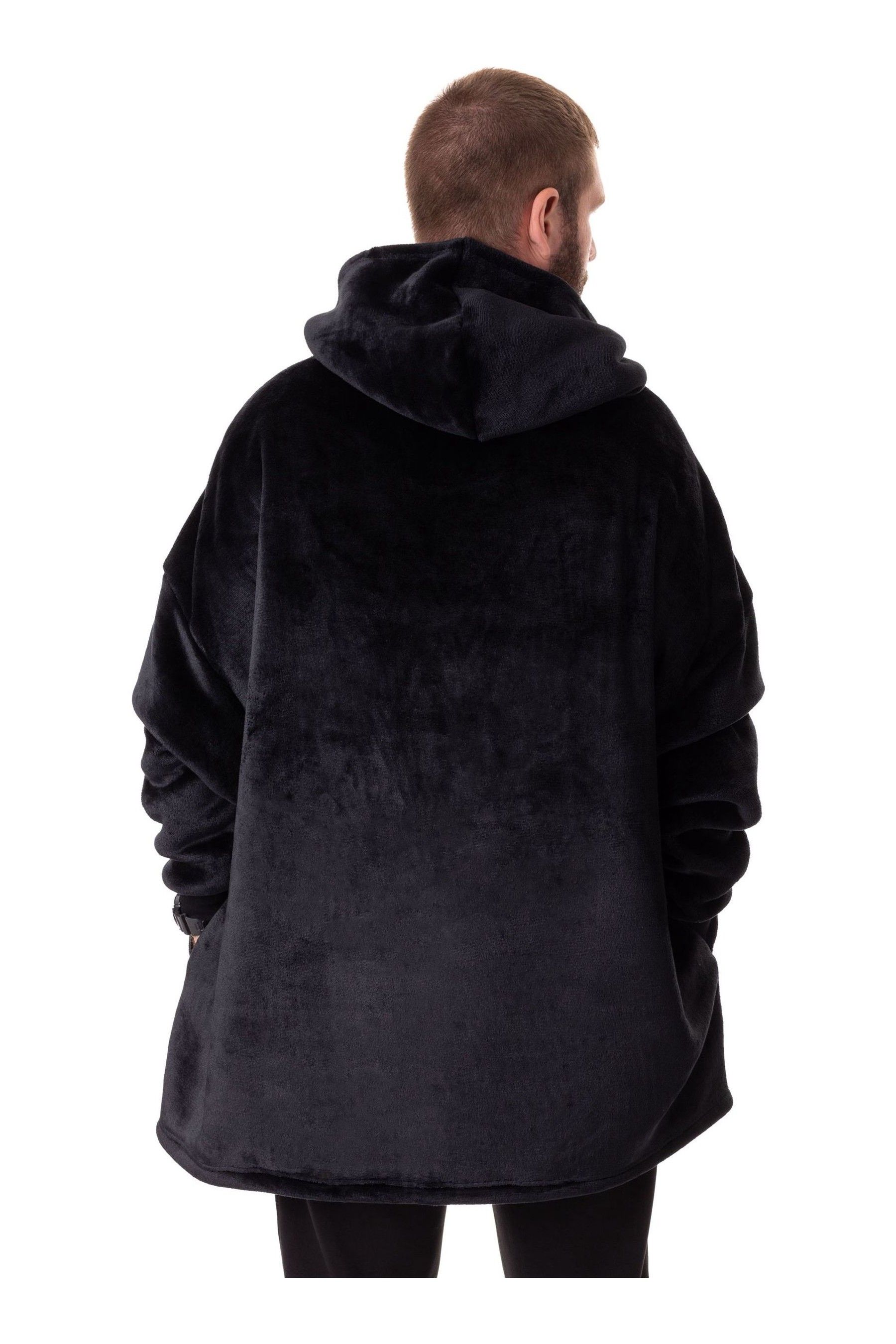 Vanilla Underground Black Mens Venom Blanket Hoodie onesize