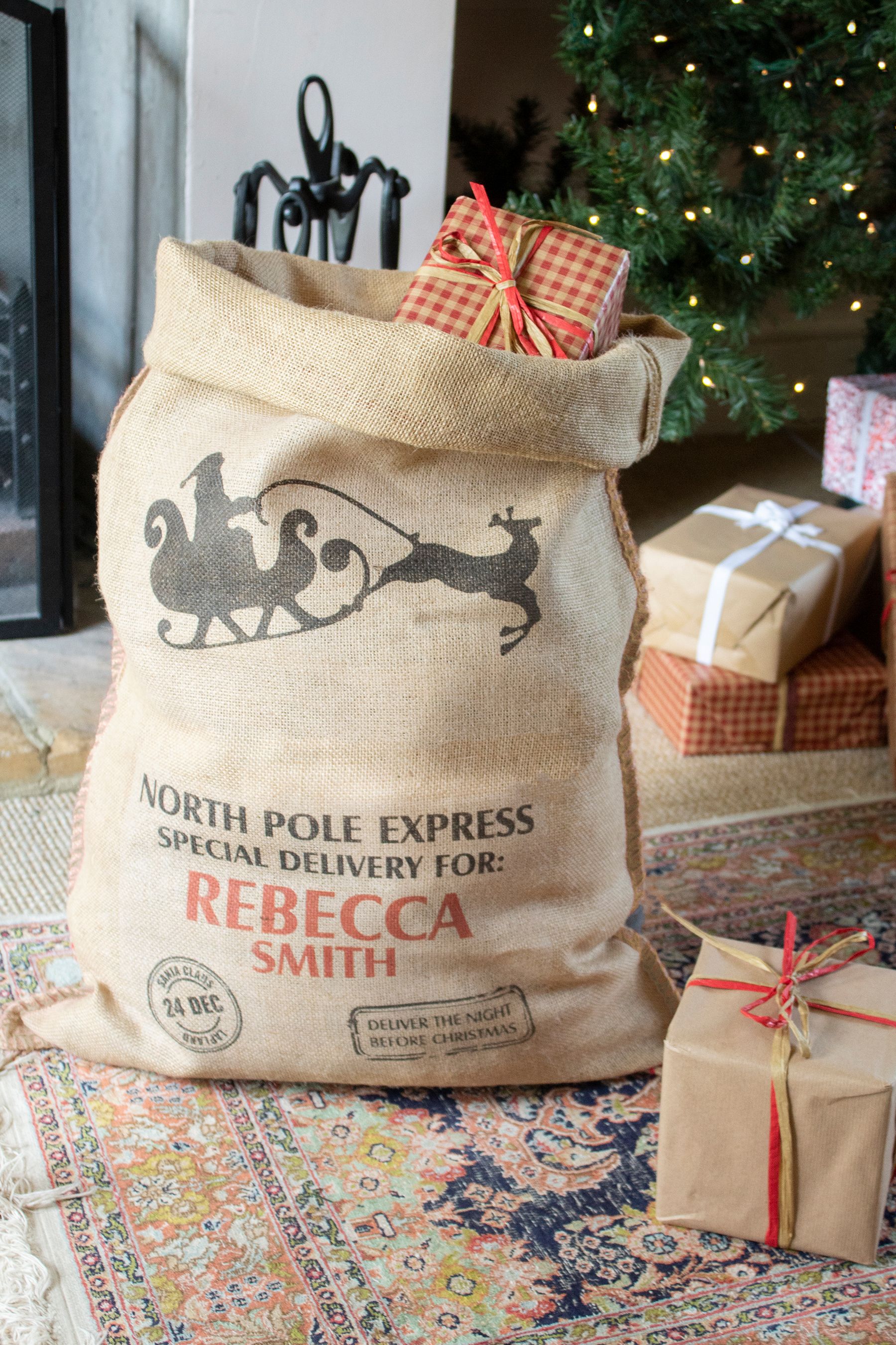 Hessian christmas sacks clearance