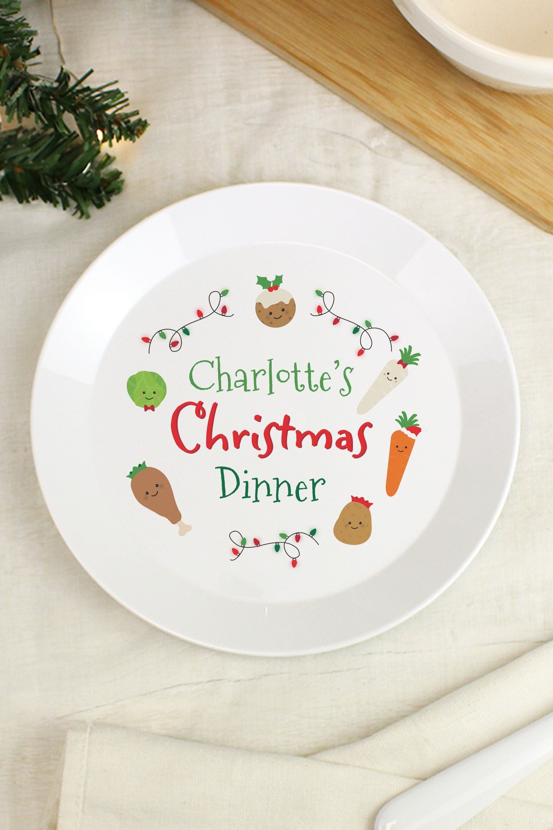 Plastic christmas plate shop