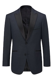 Skopes Blue Tailored Fit Cuba Geometric Dinner Suit Jacket - Image 5 of 6