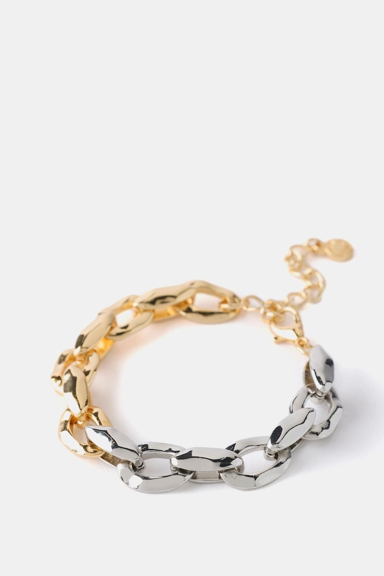 Mint Velvet Gold Mixed Metal Chain Bracelet - Image 1 of 2