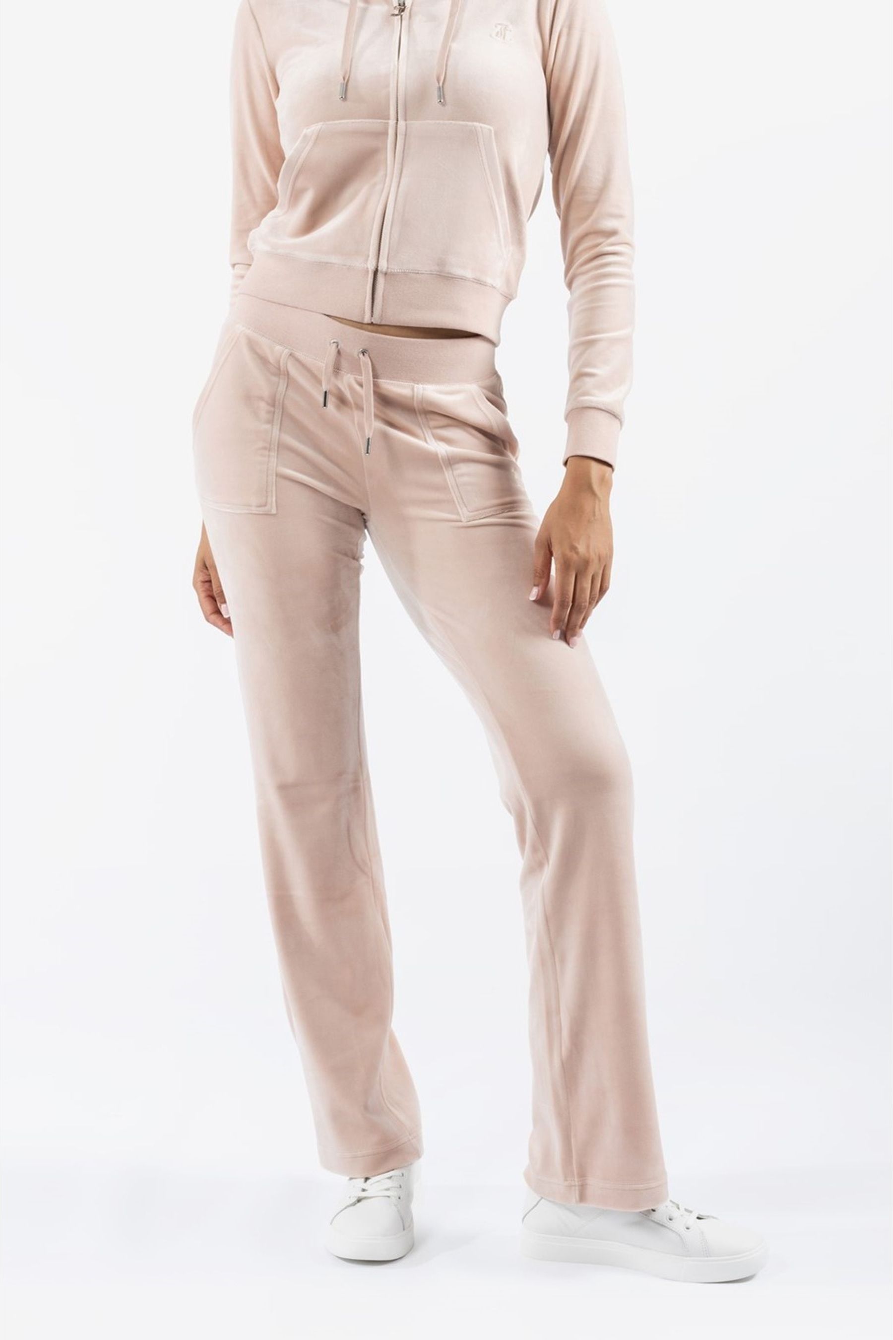 Pink velour tracksuit bottoms outlet