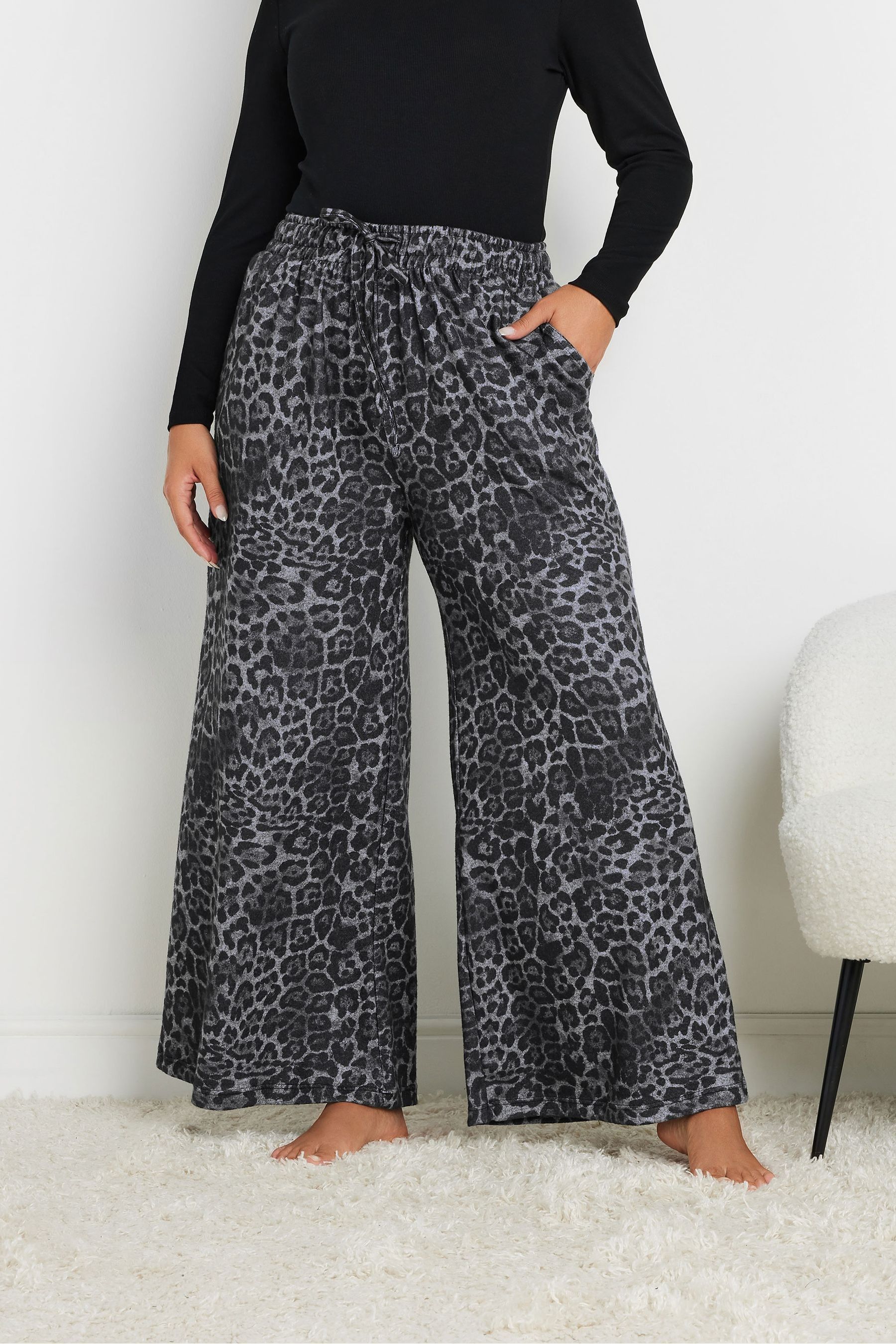 Wide leg lounge trousers on sale