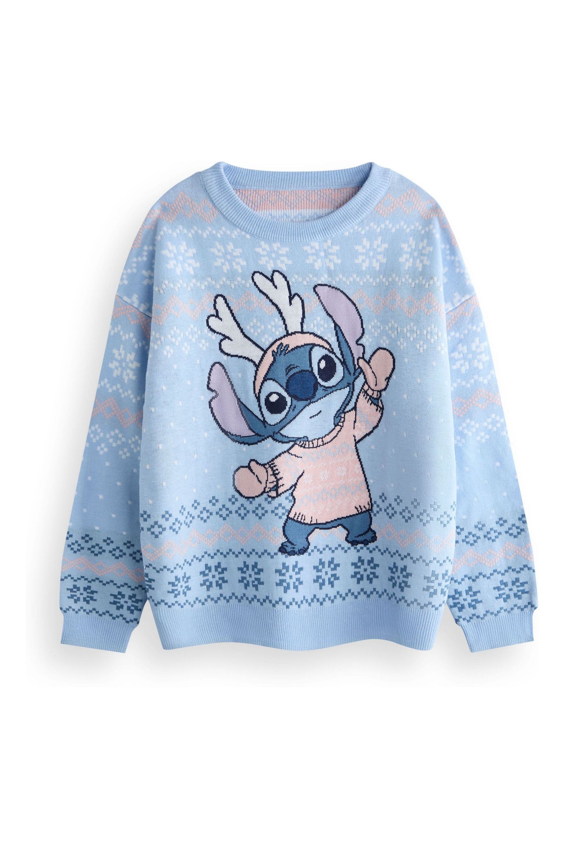 Buy Vanilla Underground Blue Girls Disney Stitch Christmas Jumpers from the Next UK online shop