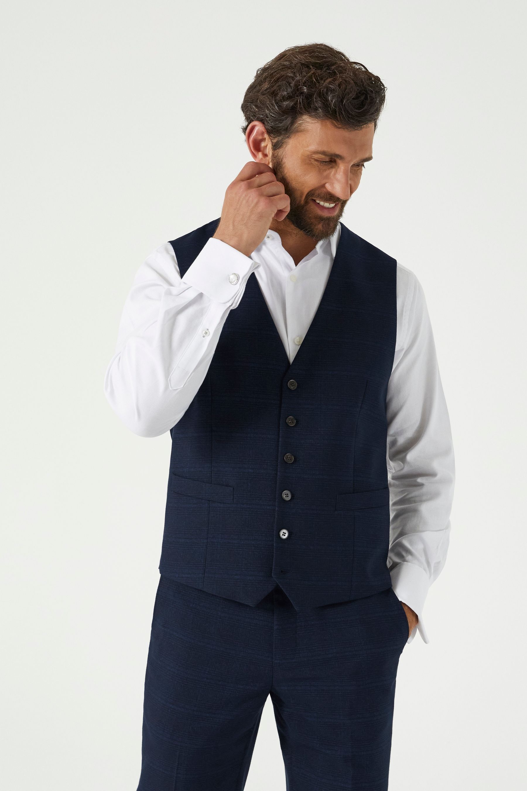 Next navy waistcoat cheap