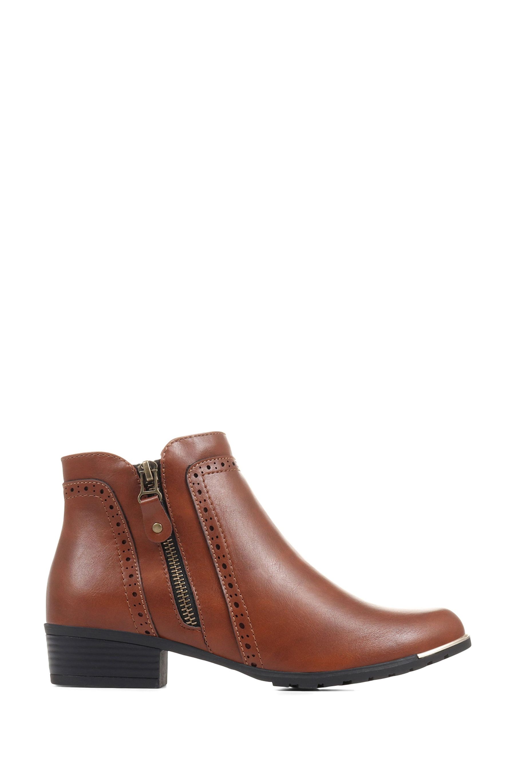 Buy Pavers Brown Wide Fit Brogue Ankle Boots from Next Malta