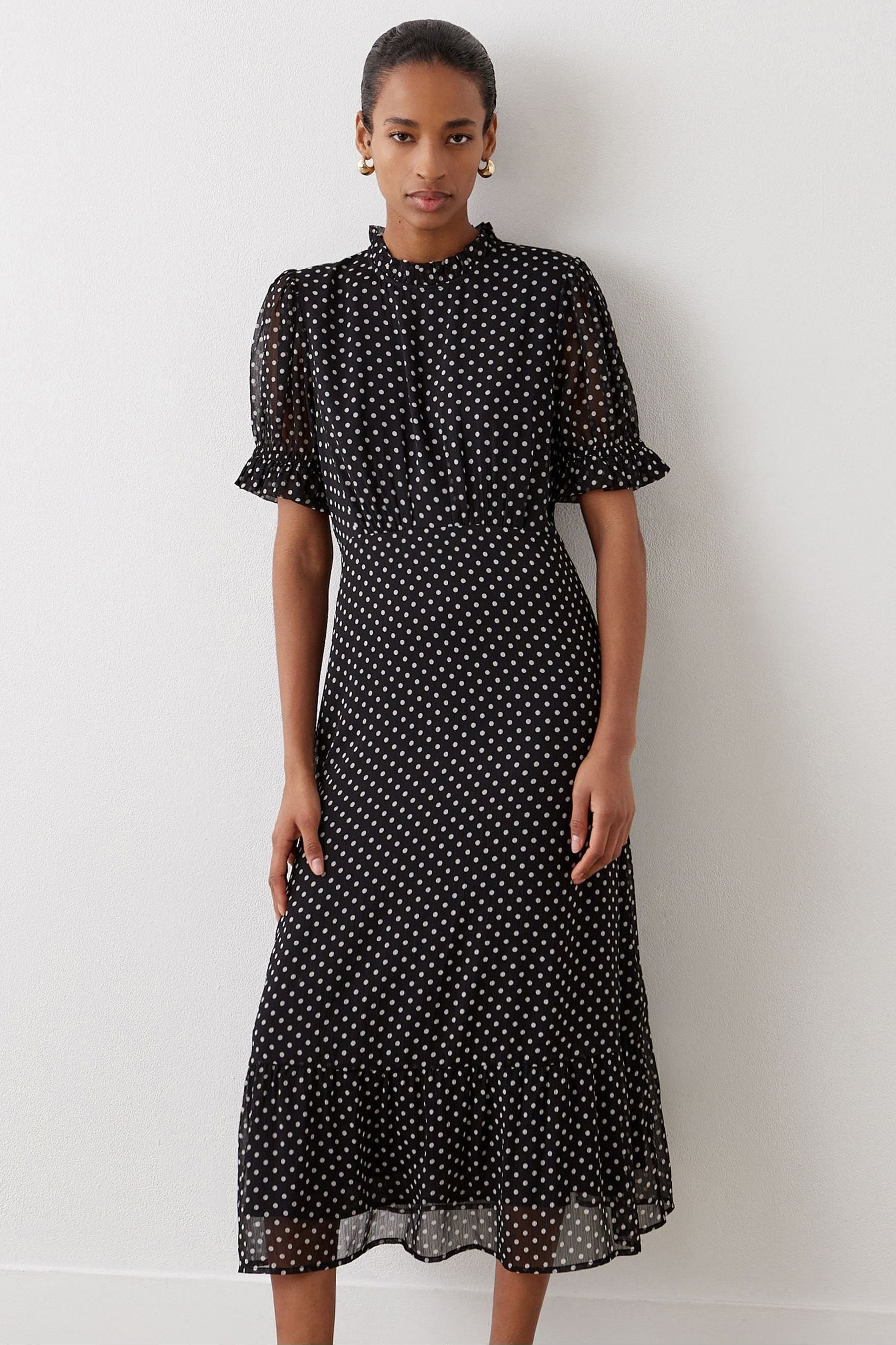Polka dot midi tea dress cheap