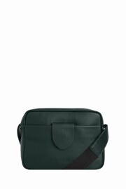 Weird Fish Green Dion Plain Vegan Leather Cross-Body Bag - Image 1 of 5