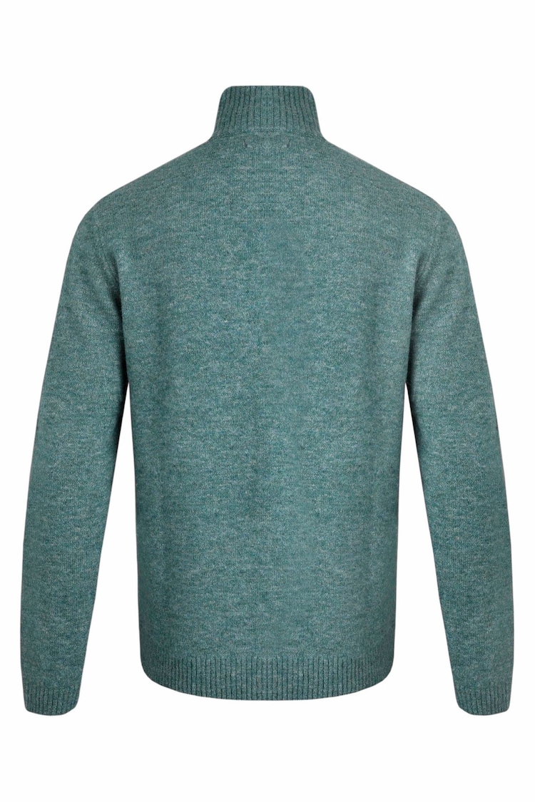 Weird Fish Green Helmsdale Eco 1/4 Zip Jumper - Image 3 of 3