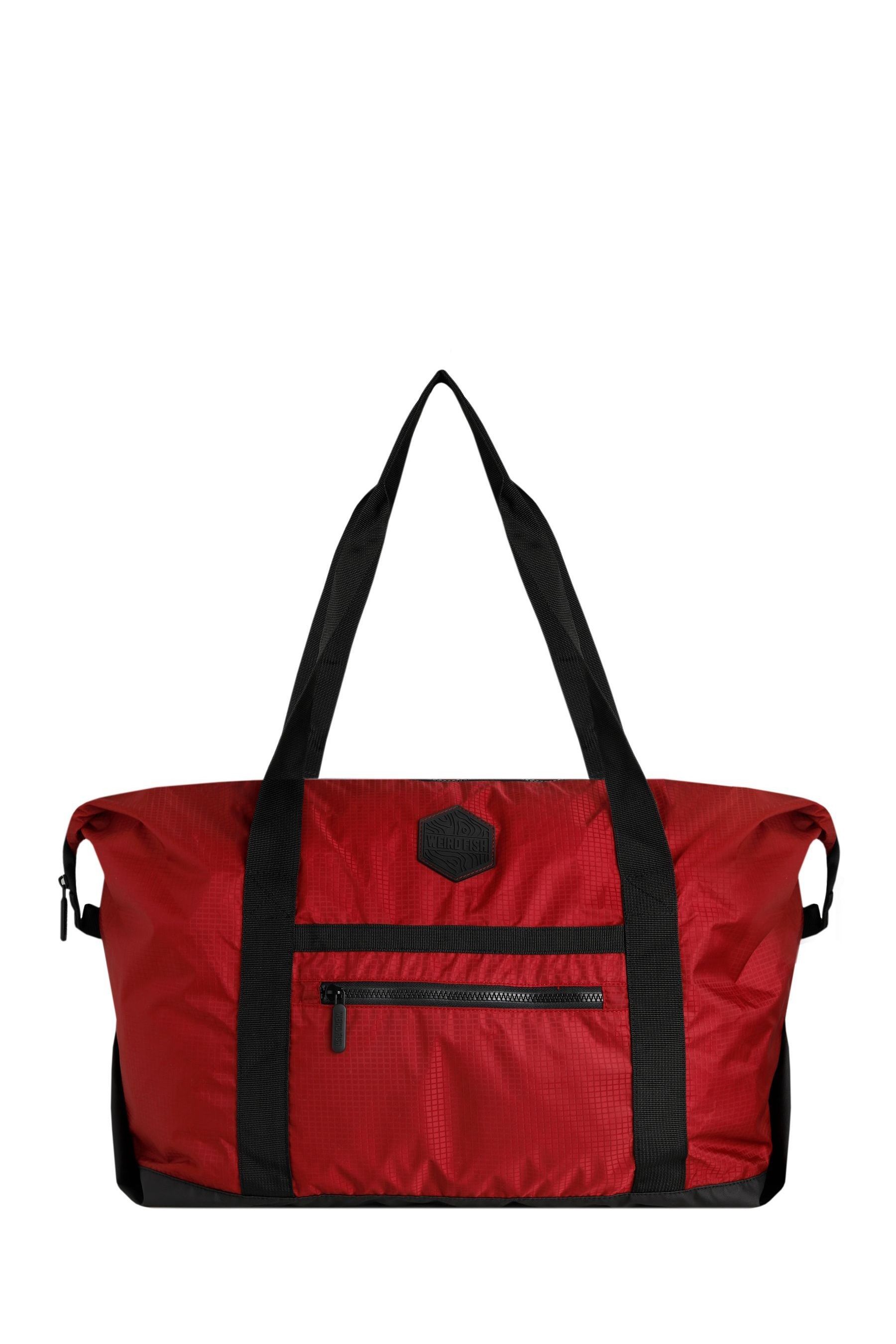 Red weekender bag best sale