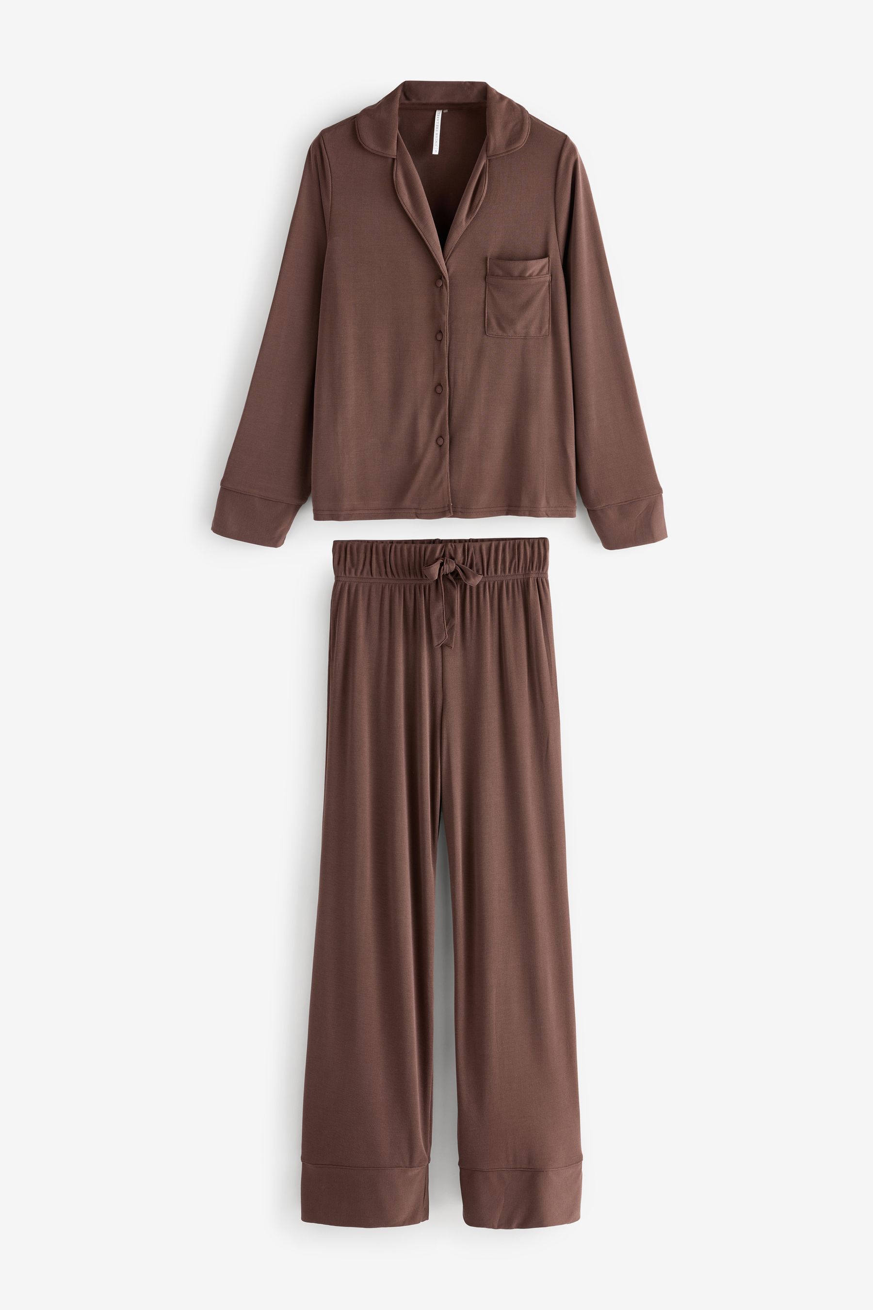 Jim Jam the Label Traditional Brown Pyjamas Set Medium Womens