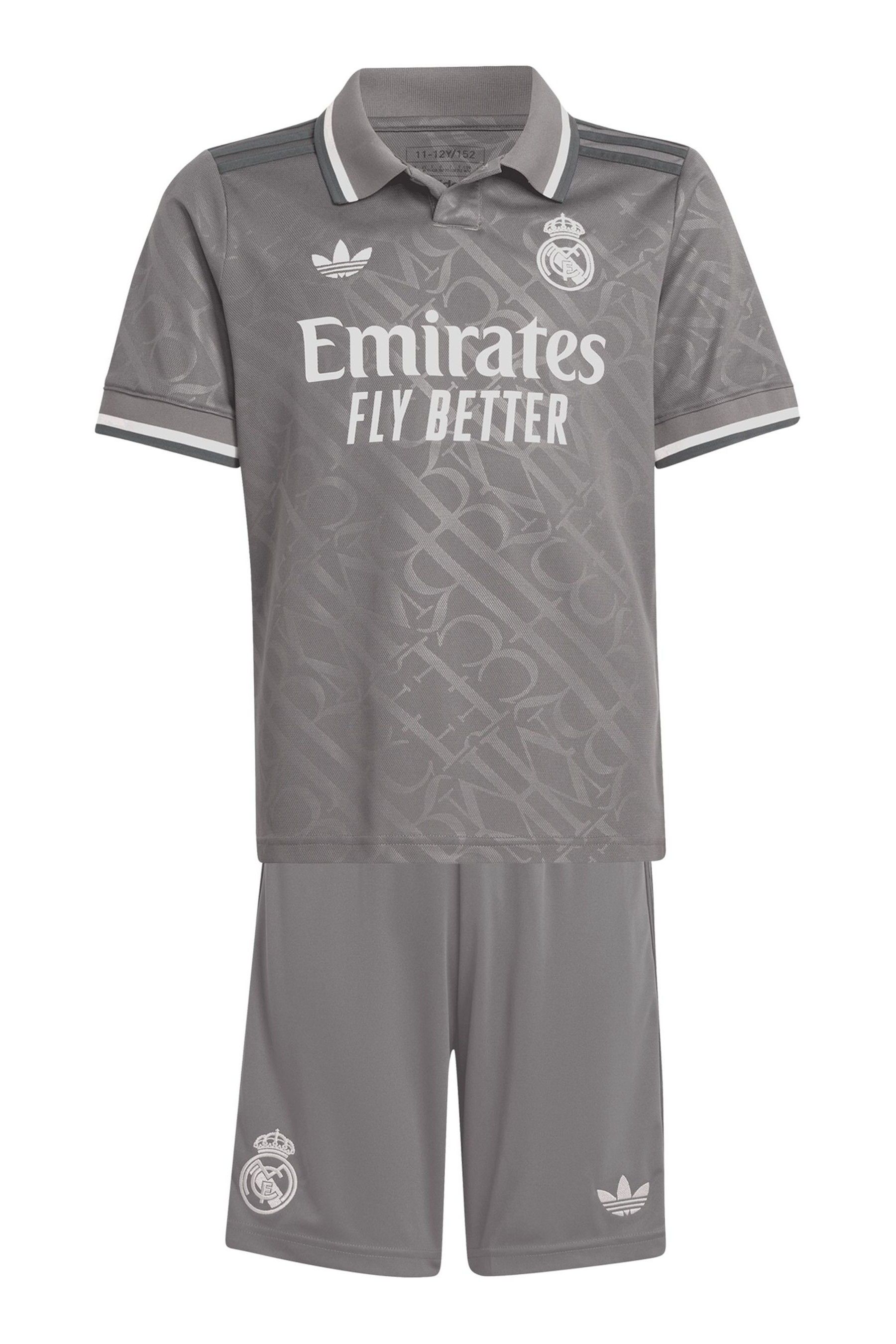Buy adidas Grey Real Madrid Third Youthkit 2024 25 Mbappe 9 Football Shirt from the Next UK online shop