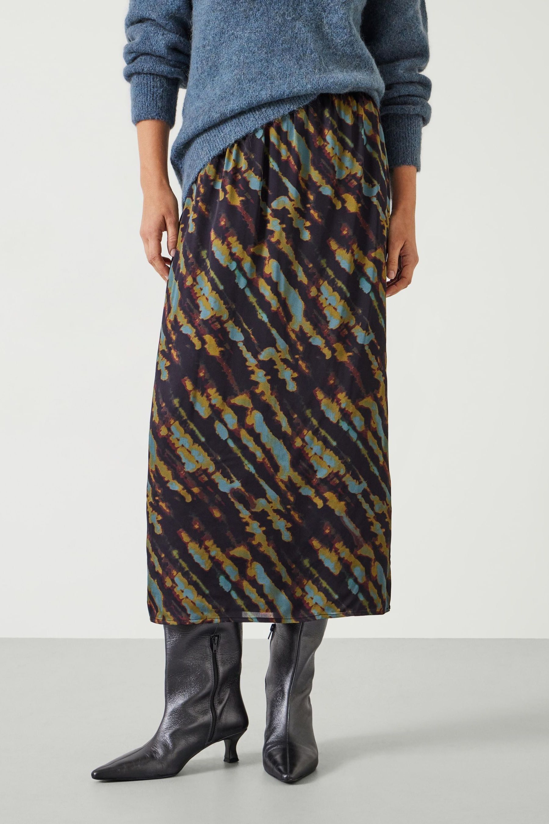 Buy Hush Green Alexandra Printed Column Midi Skirt from the Next UK online shop