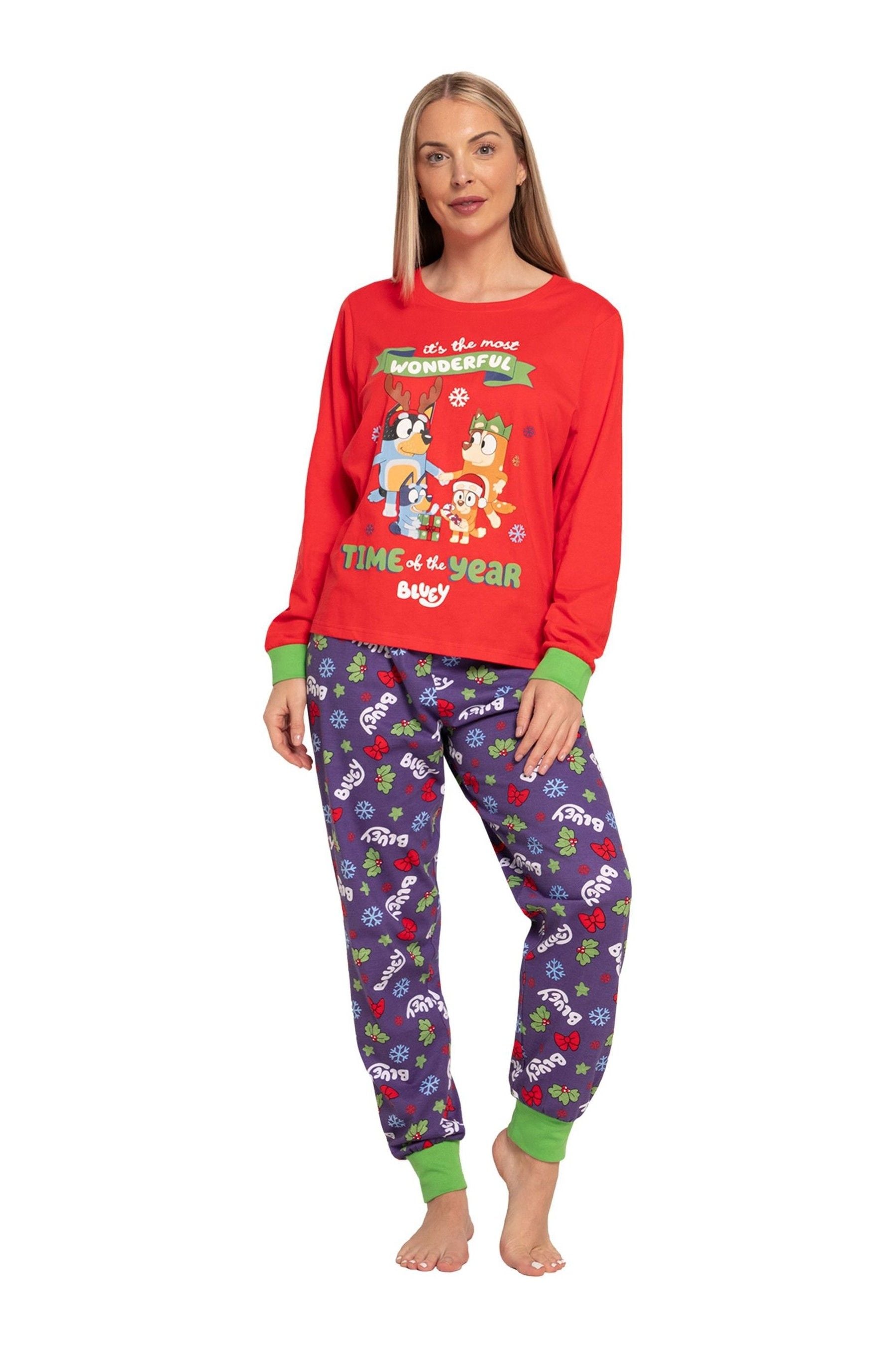 Character Red Bluey And Bingo Christmas Pyjamas X Large Womens