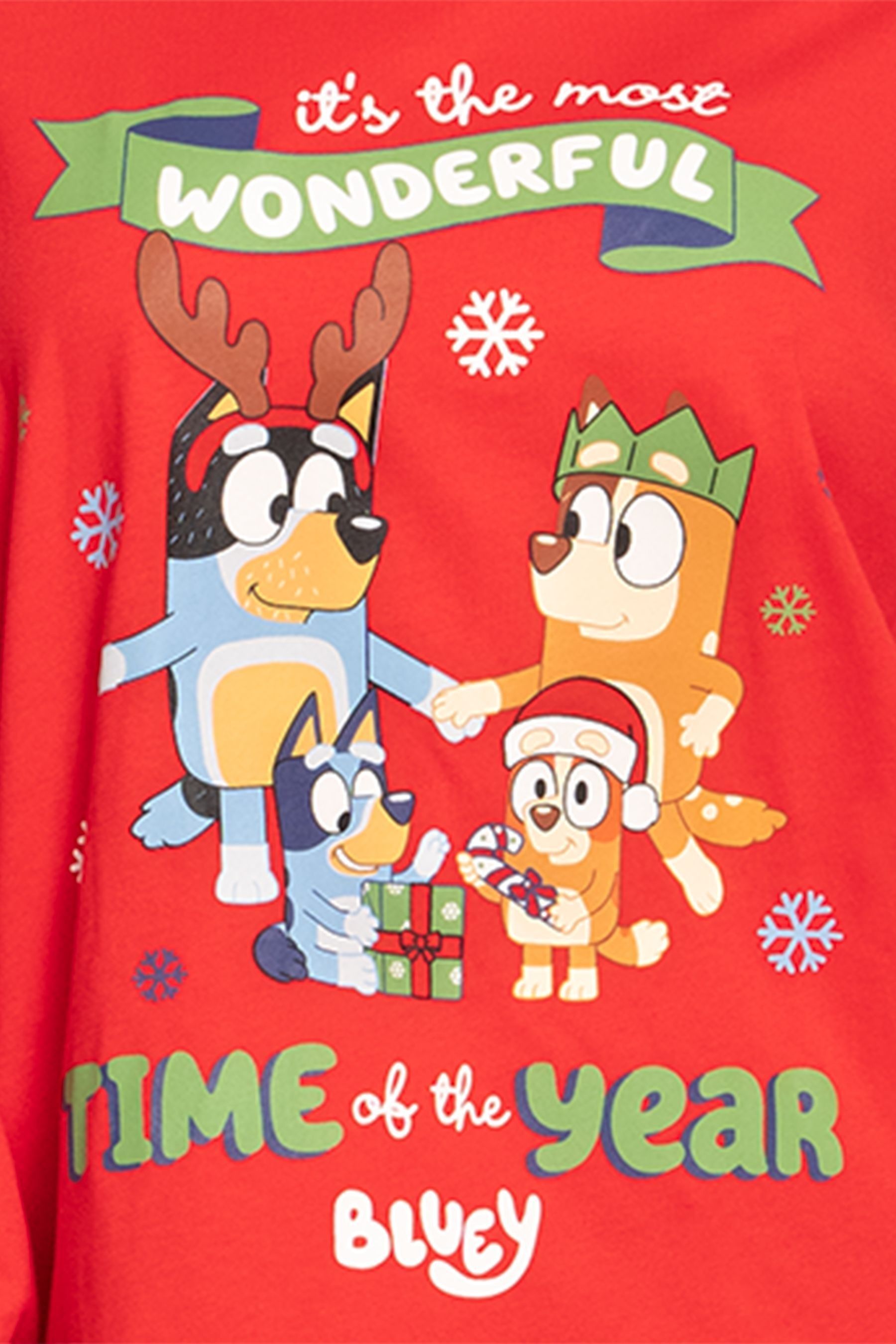 Character Red Bluey And Bingo Christmas Pyjamas