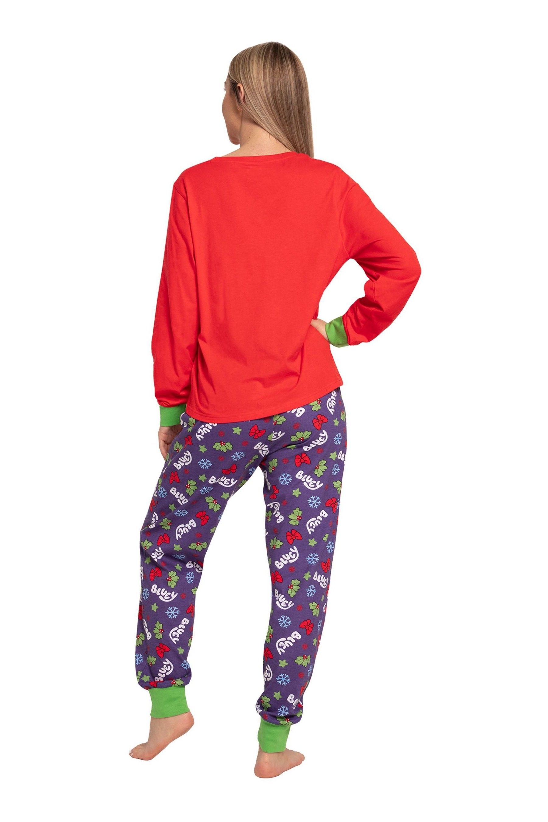 Character Red Bluey And Bingo Christmas Pyjamas X Large Womens