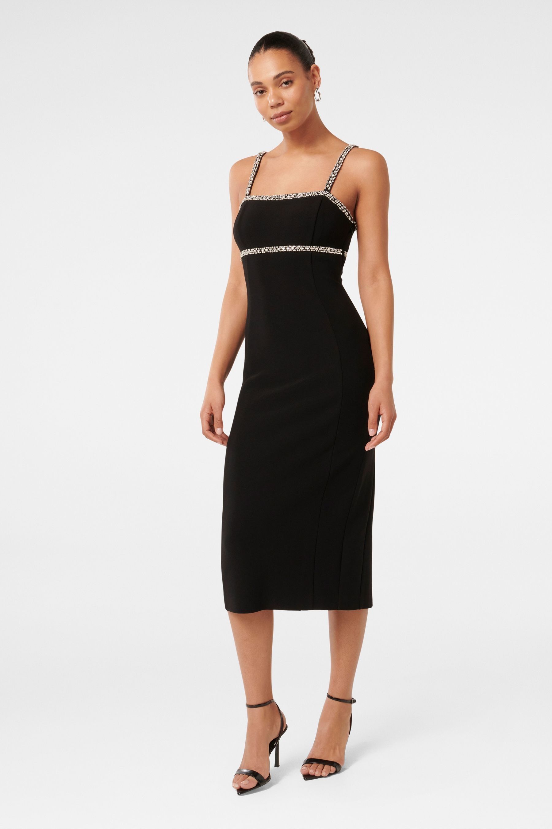 Buy Forever New Black Tiana Embellished Bodycon Midi Dress from the Next UK online shop