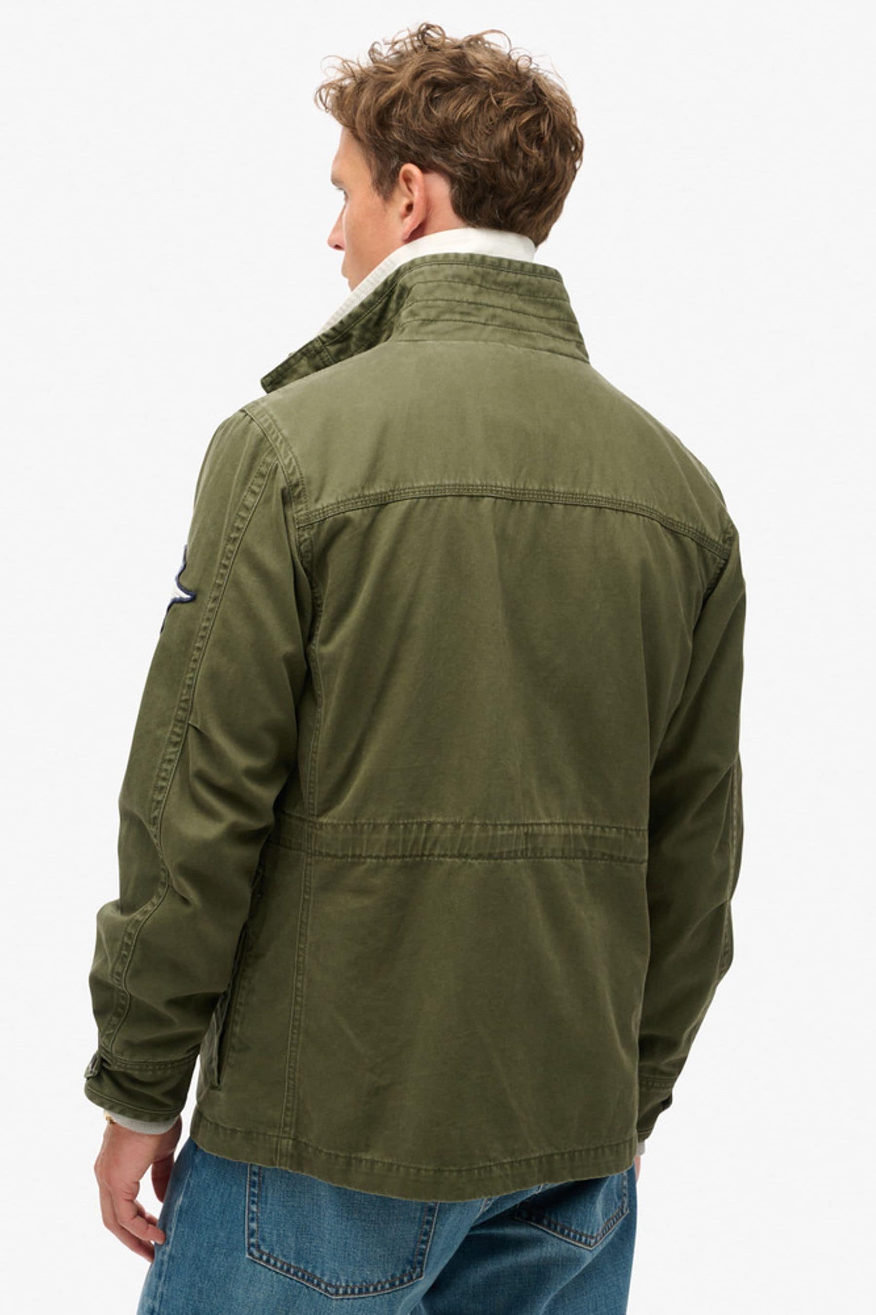 Buy Superdry Green 100 Cotton Patched Rookie Jacket from the Next UK online shop