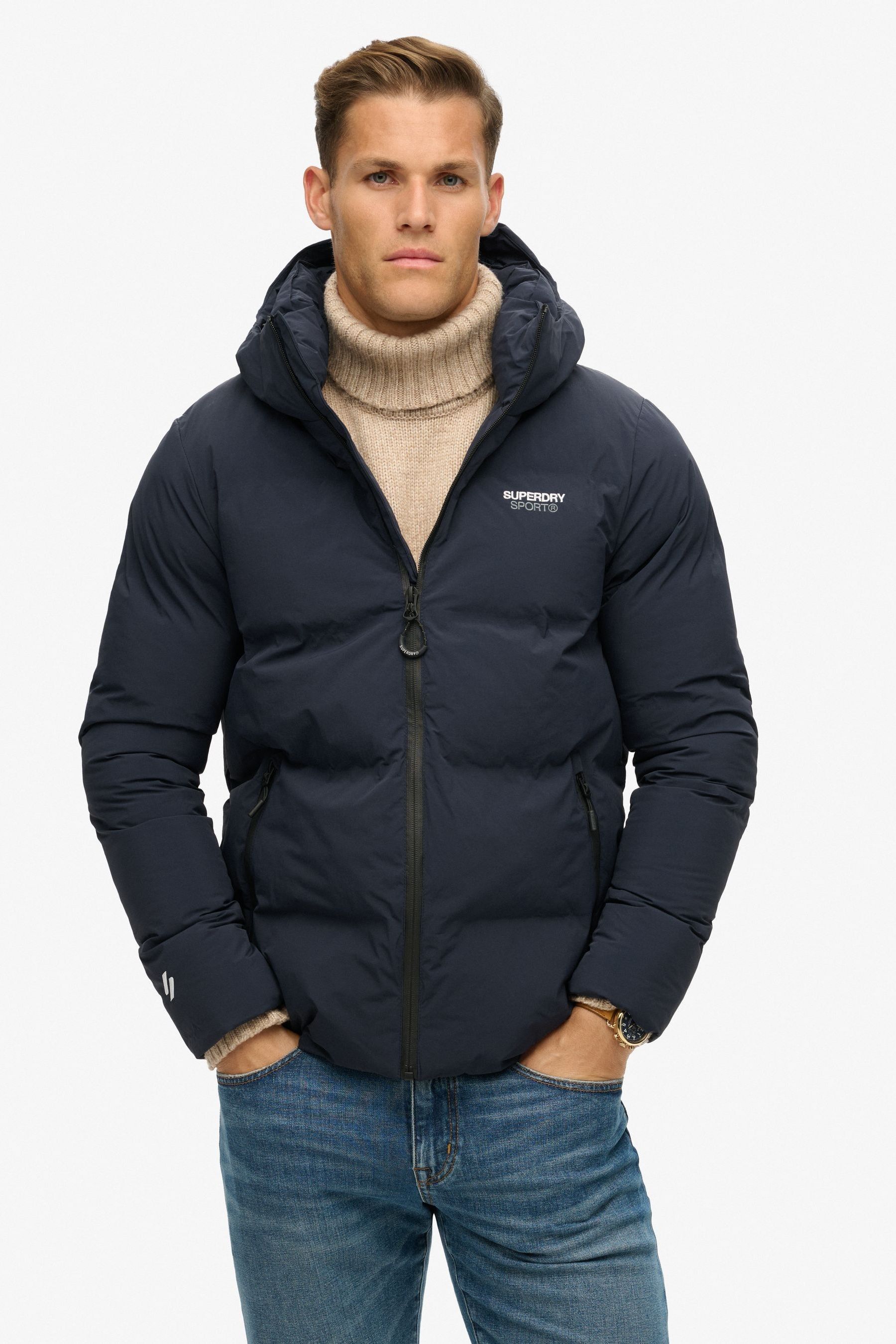 Hooded boxy puffer jacket new arrivals