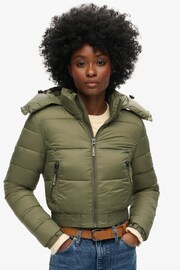 Superdry Green Crop Hooded Fuji Jacket - Image 2 of 4