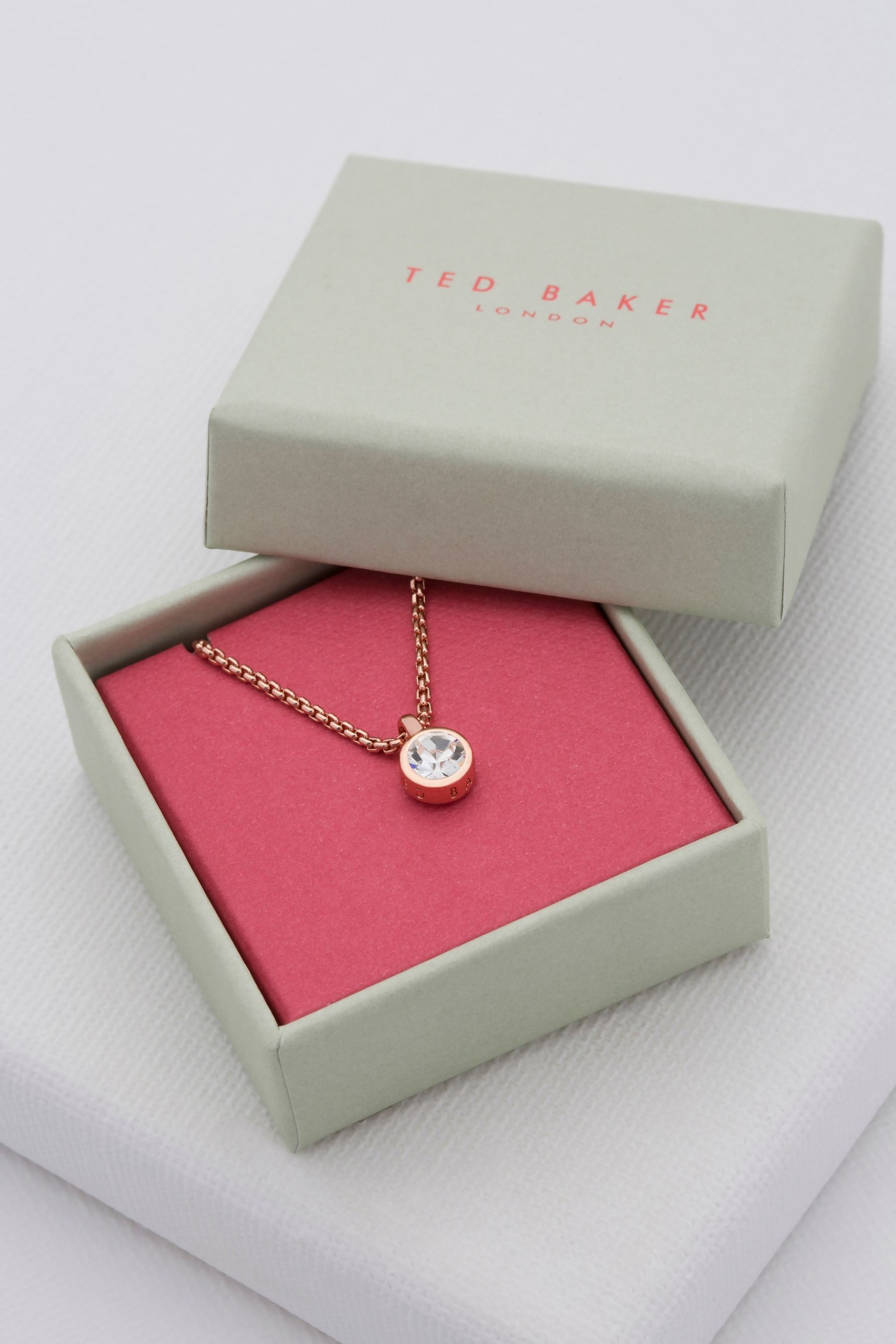 Buy Ted Baker Rose Gold Tone SININAA Crystal Pendant Necklace from the Next UK online shop