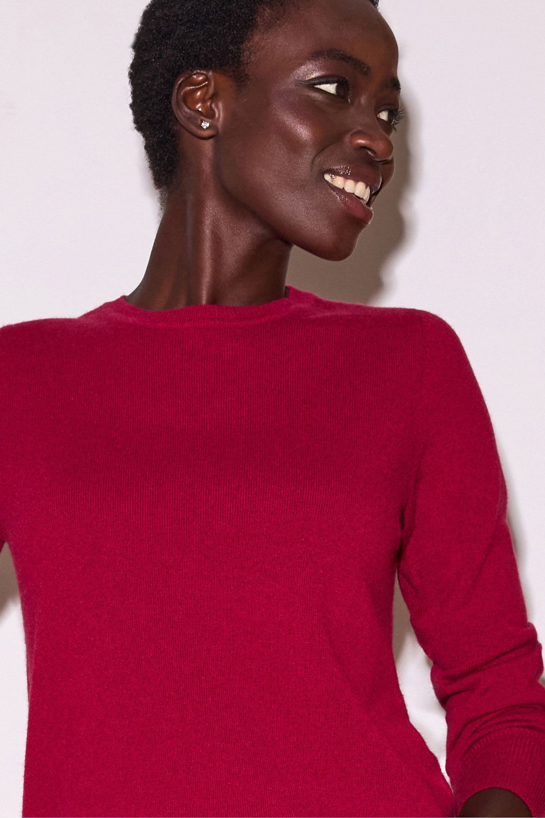 Buy Pure Collection Red Pure Cashmere Crew Neck Jumper from the Next UK online shop