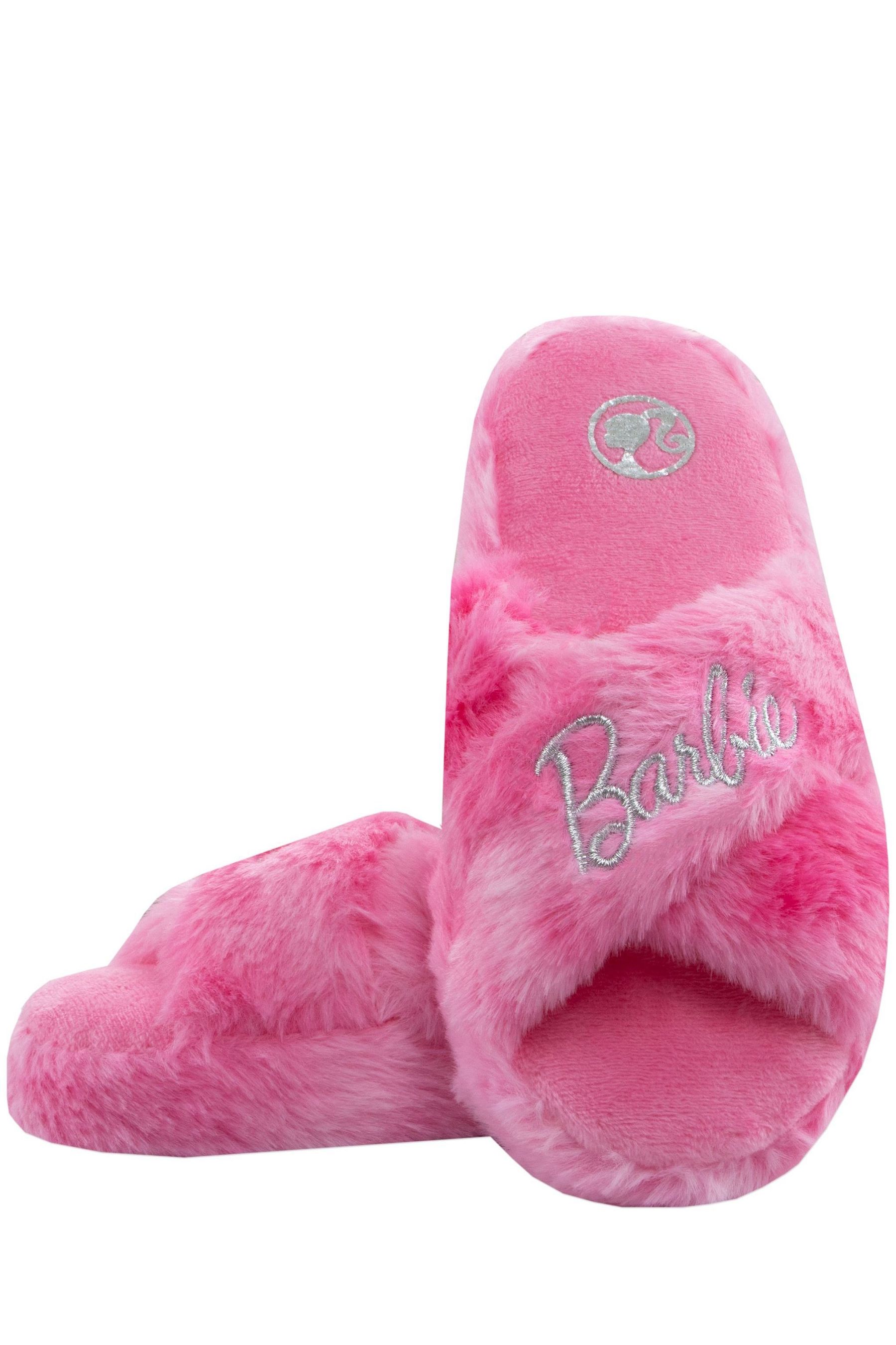 Pink furry sliders top