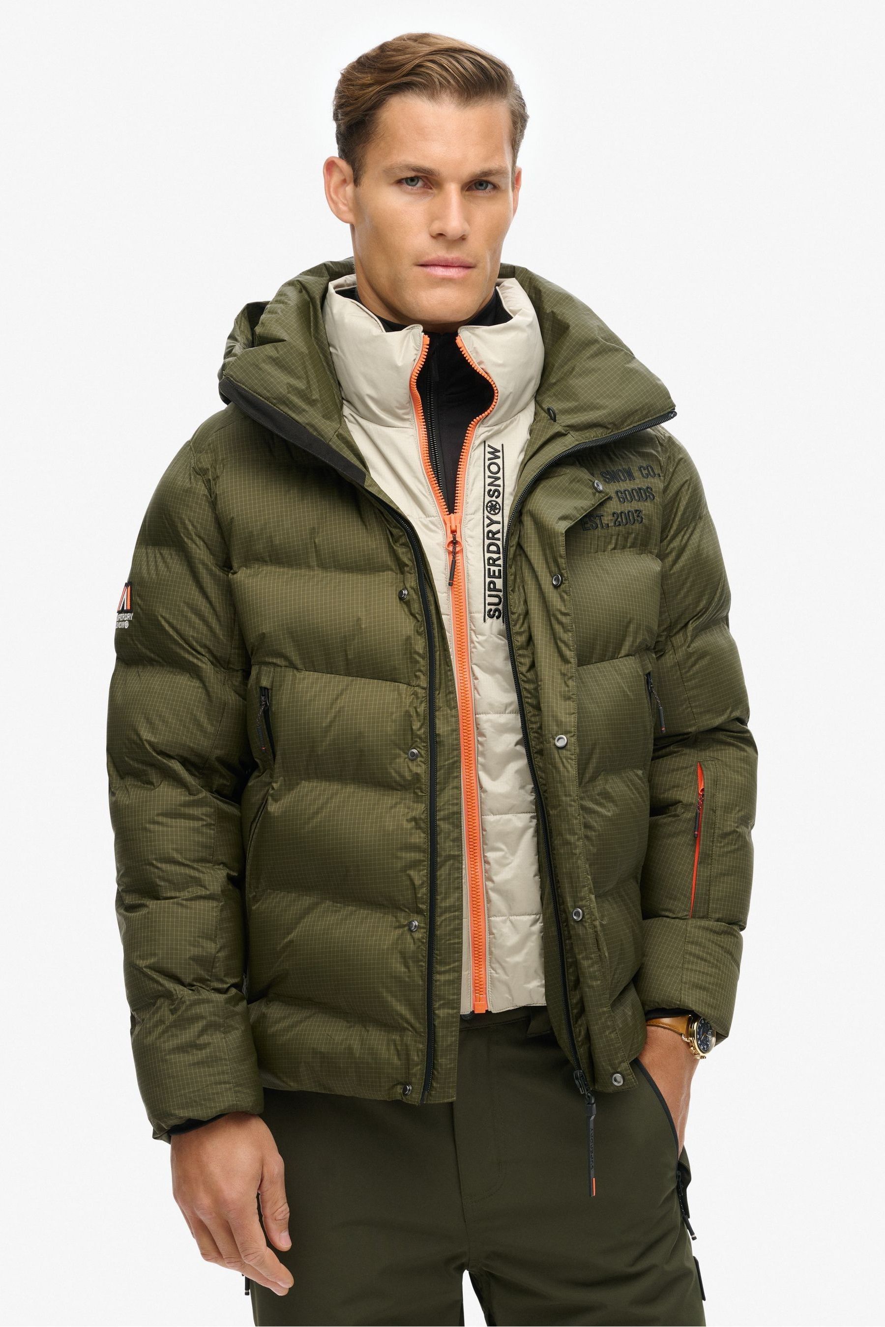 Snow puffer jacket superdry online