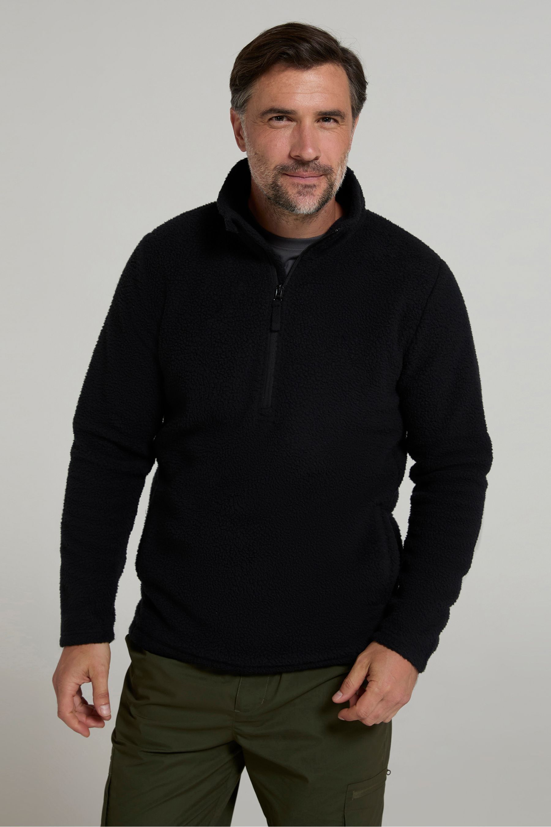 Buy Mountain Warehouse Black Ted Mens Half Zip Fleece from Next Ireland