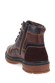 Pavers Brown Leather Lace Up Boots - Image 3 of 3