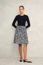 Hobbs Black Gill Knitted Dress - Image 1 of 4